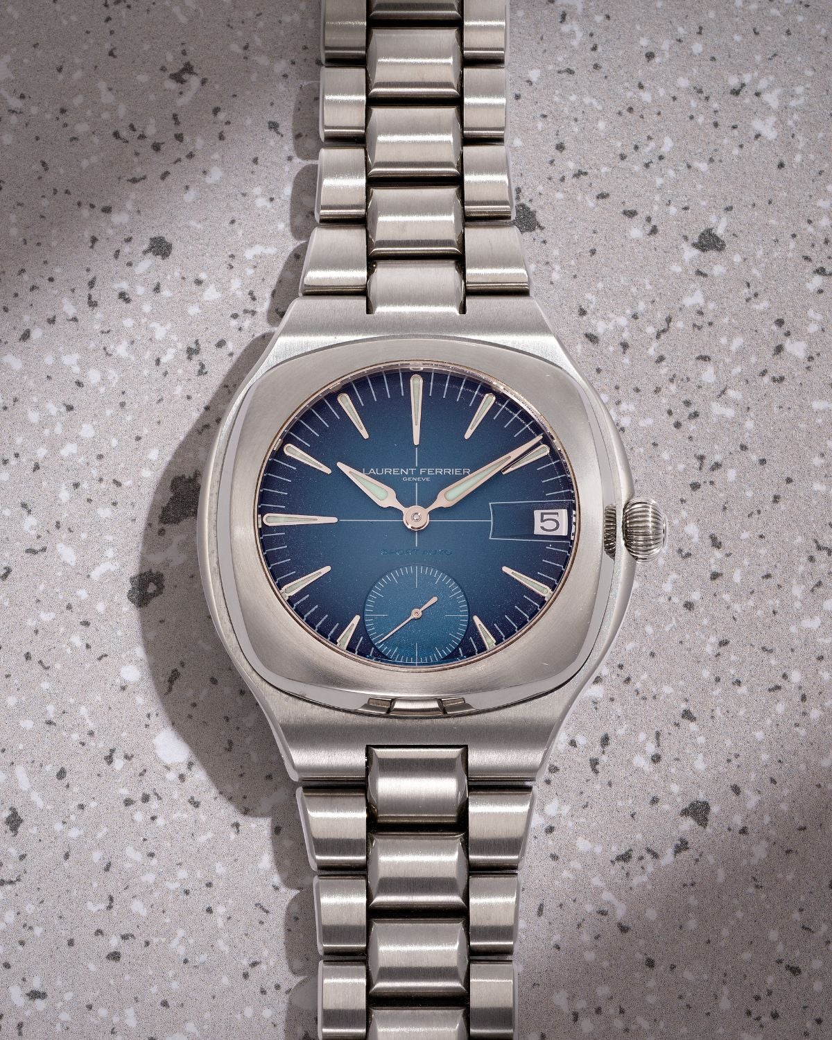 Lot 8026: A circa 2022 Laurent Ferrier Sport Auto in Grade 5 titanium, included in the Phillips Hong Kong Sessions, Fall 2026. Estimate: HKD $150,000–300,000