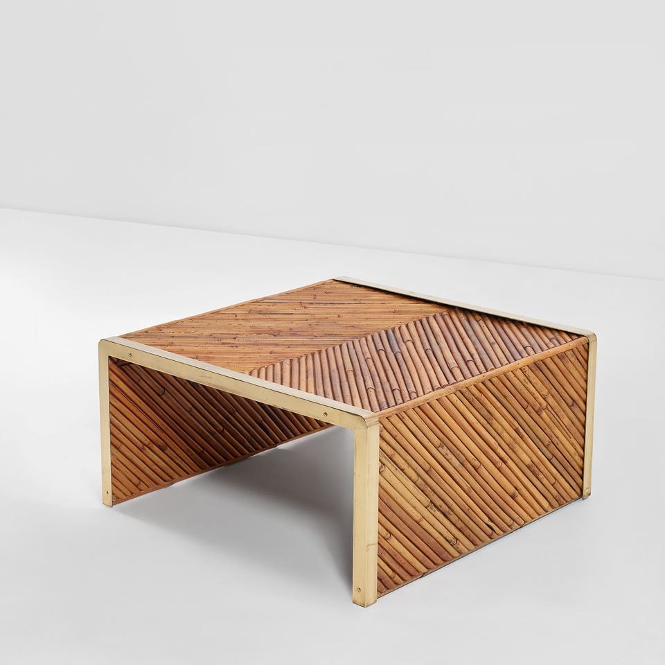 Gabriella Crespi Low table, model no. 687, from the 'Rising Sun' series
