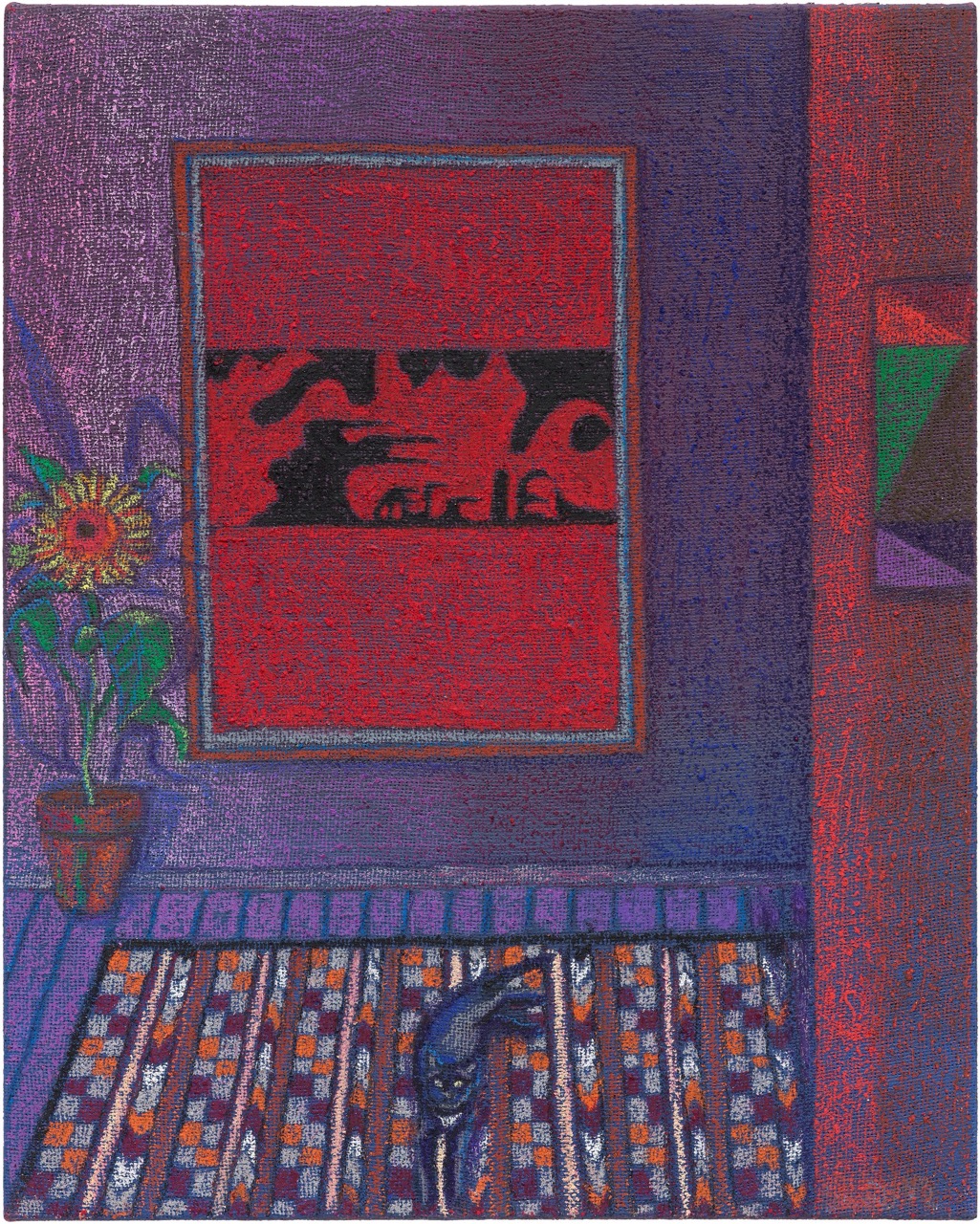 JJ MANFORD, Room with MoMA Exhibition Poster (Charles Burchfield: Early Watercolors, 1916-1918), 2020. Phillips New York Online Auction Modern & Contemporary Art.
