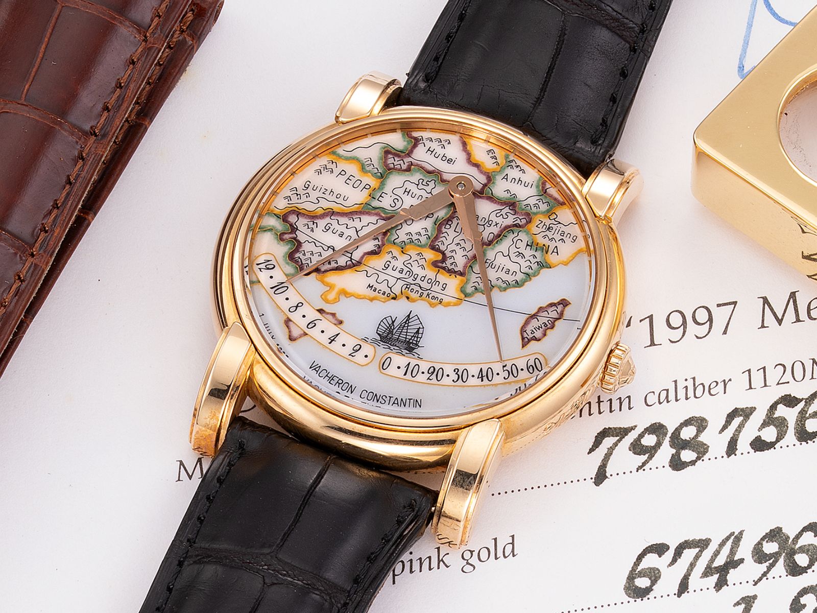 Lot 8005: A 1997 Vacheron Constantin Mercator Ref. 43050 in 18k pink gold, included in the Phillips Hong Kong Sessions, Fall 2026. Estimate: HKD $250,000–450,000