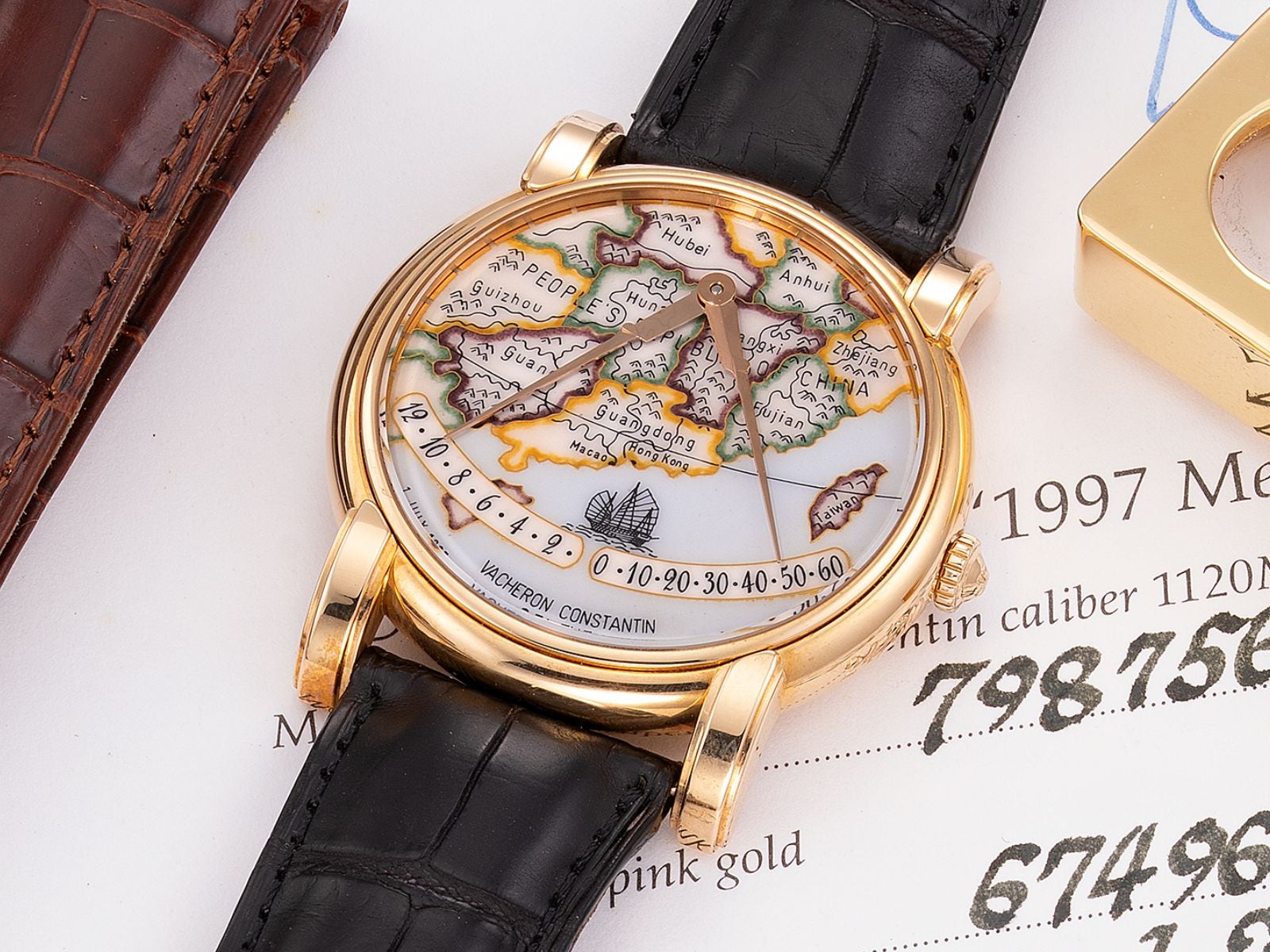 Lot 8005: A 1997 Vacheron Constantin Mercator Ref. 43050 in 18k pink gold, included in the Phillips Hong Kong Sessions, Fall 2026. Estimate: HKD $250,000–450,000