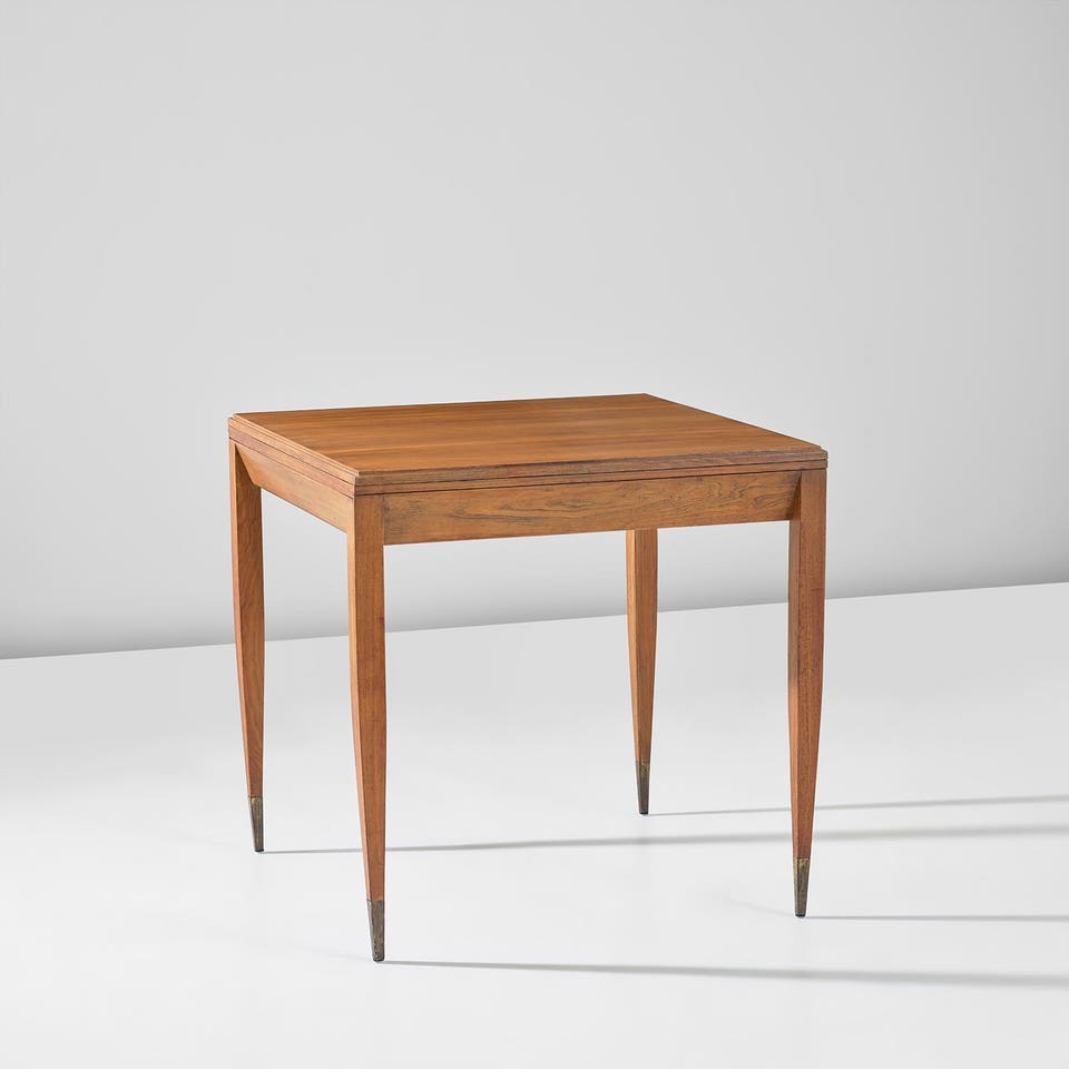 Gio Ponti Unique extendable dining table, from Gio Ponti's private residence, Via Dezza, Milan