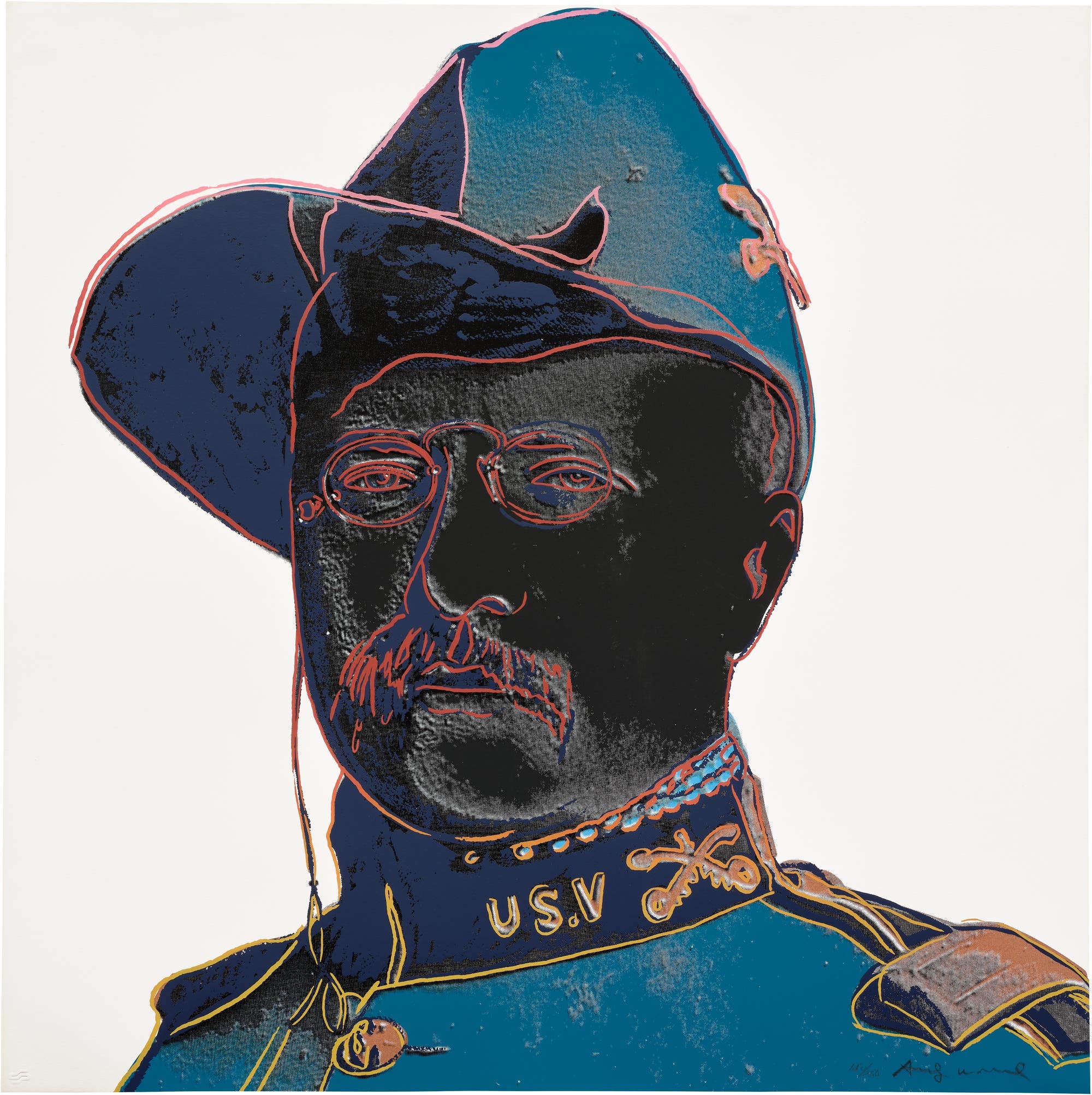 ANDY WARHOL Teddy Roosevelt, from Cowboys and Indians 1986