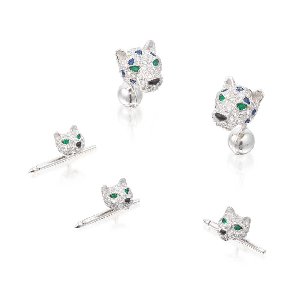 Cartier Diamond and gem-set dress set, ‘Panthère’