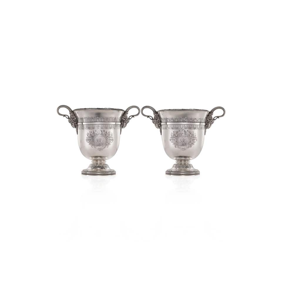 ROBERT SHARP AND BENJAMIN STEPHENSON, Pair of silver bottle coolers, 1799