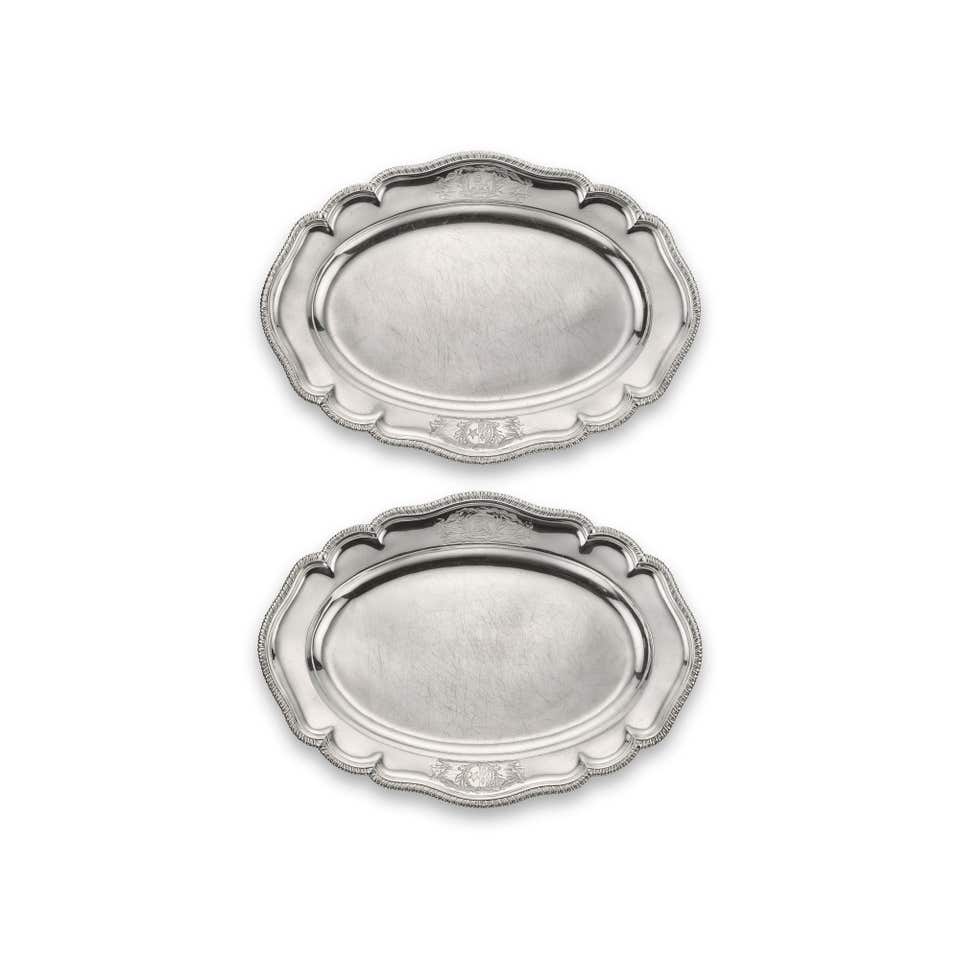 John Hugh Le Sage Pair of silver dishes, 1749-1750. The Geneva Jewels Auction VII.
