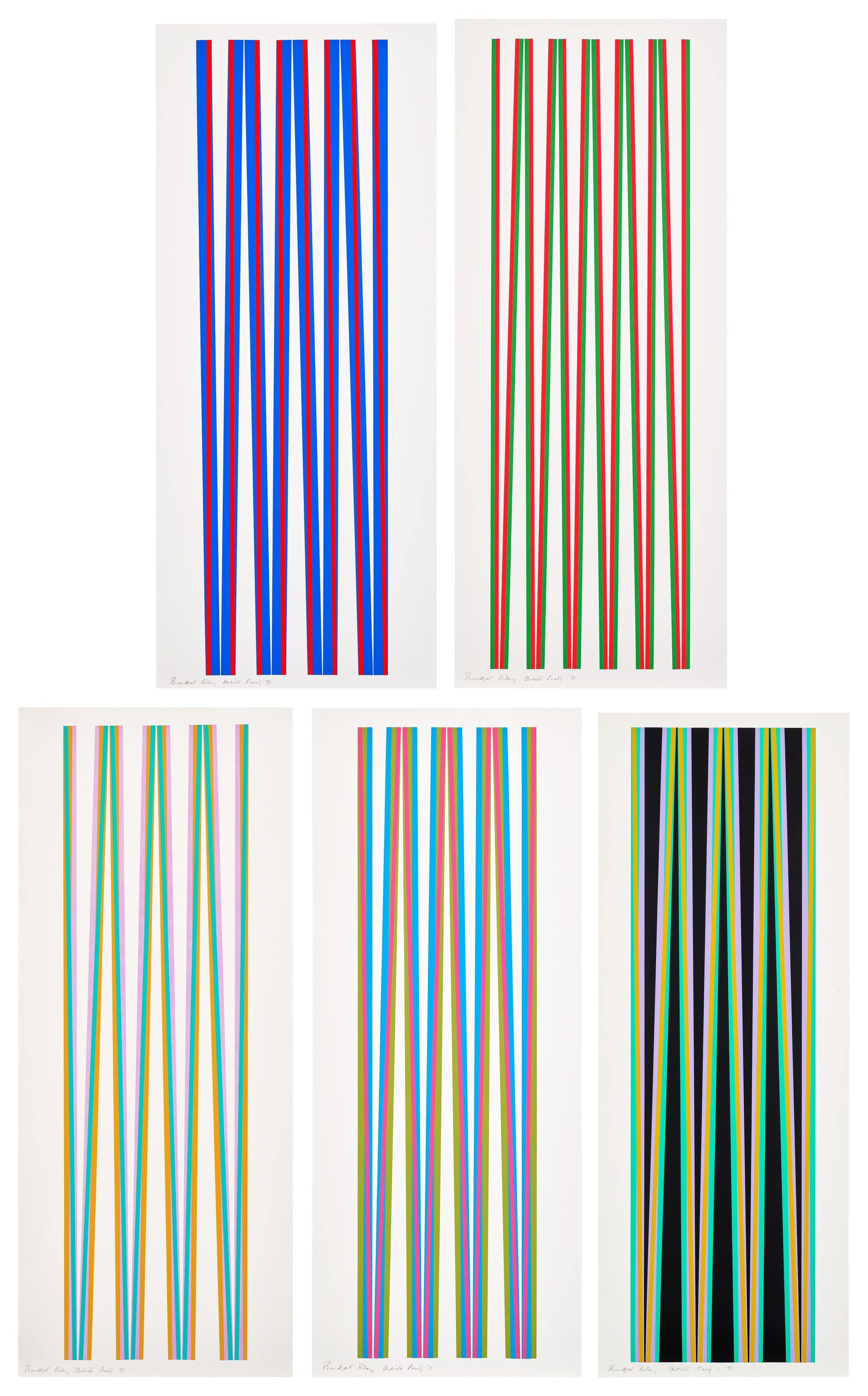 Bridget Riley Untitled (Elongated Triangles), 1971 Phillips Editions Evening Sale Spetember 2026