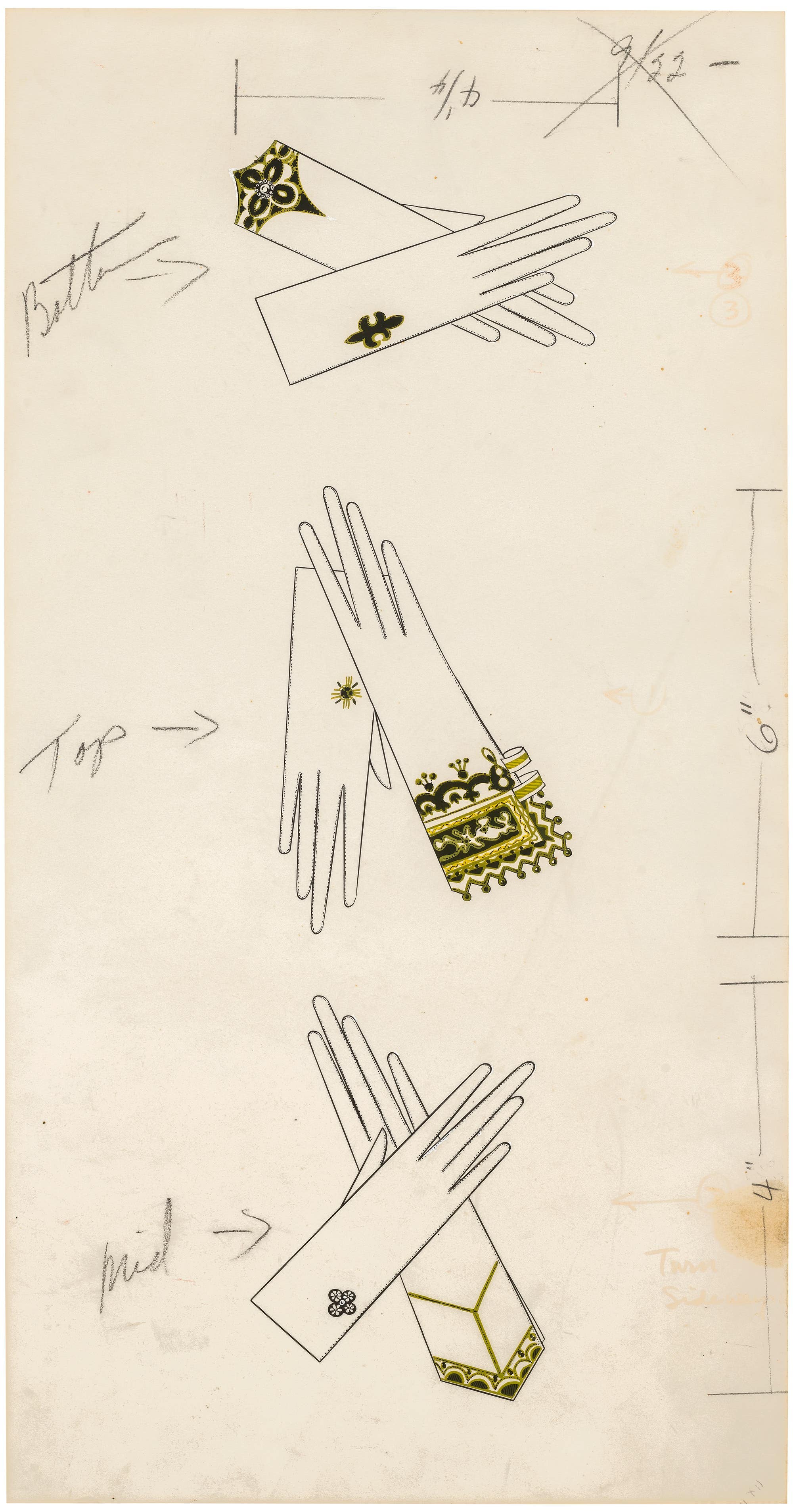 Andy Warhol, Three Pairs of Gloves, circa 1958. Modern & Contemporary Art Hong Kong.