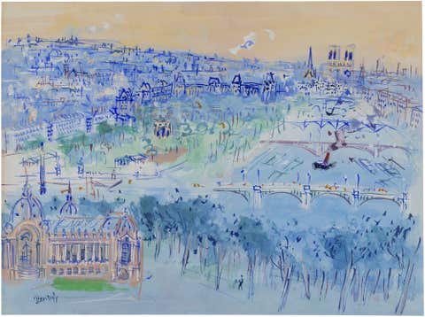 JEAN DUFY, La Seine et le Petit Palais, circa 1947-1950. Vente Art Moderne & Contemporain et Design Paris.