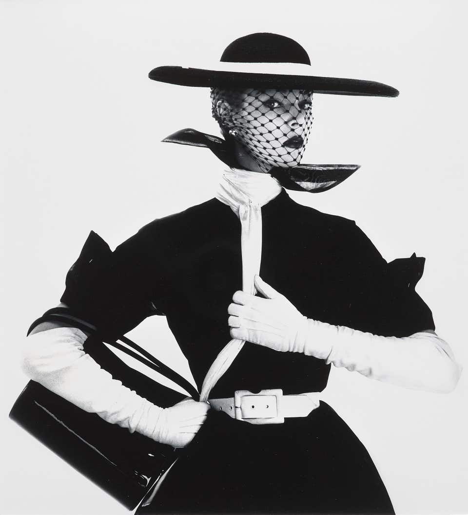 Irving Penn Black and White Fashion (with Handbag) (Jean Patchett), New York. Phillips Photographs Auction New York October 2026