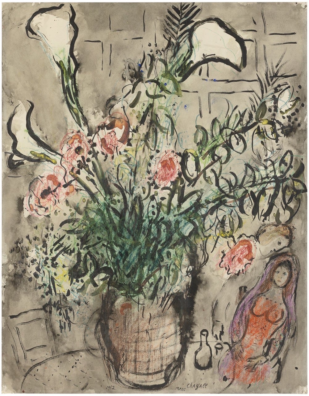 Marc Chagall Bouquet d'arums. For sale at Phillips auction Paris, October 2026