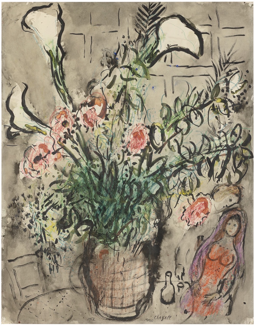 Marc Chagall Bouquet d'arums. For sale at Phillips auction Paris, October 2026