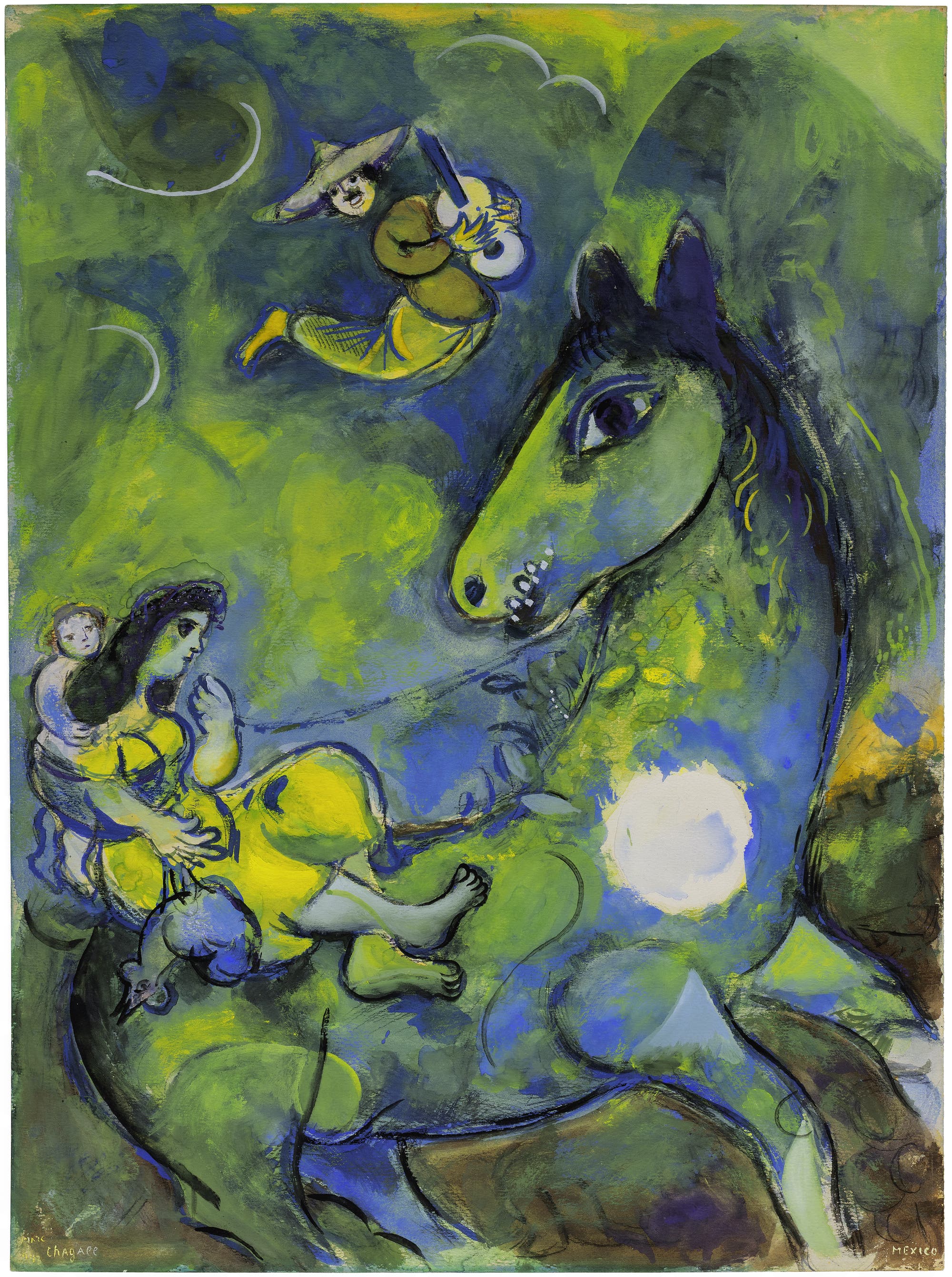 Marc Chagall Le cheval à la lune 