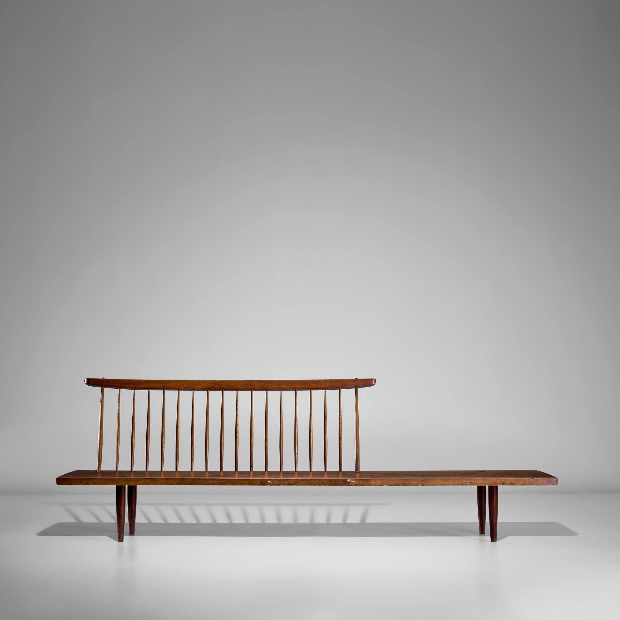George Nakashima Early 'Conoid' bench 1958