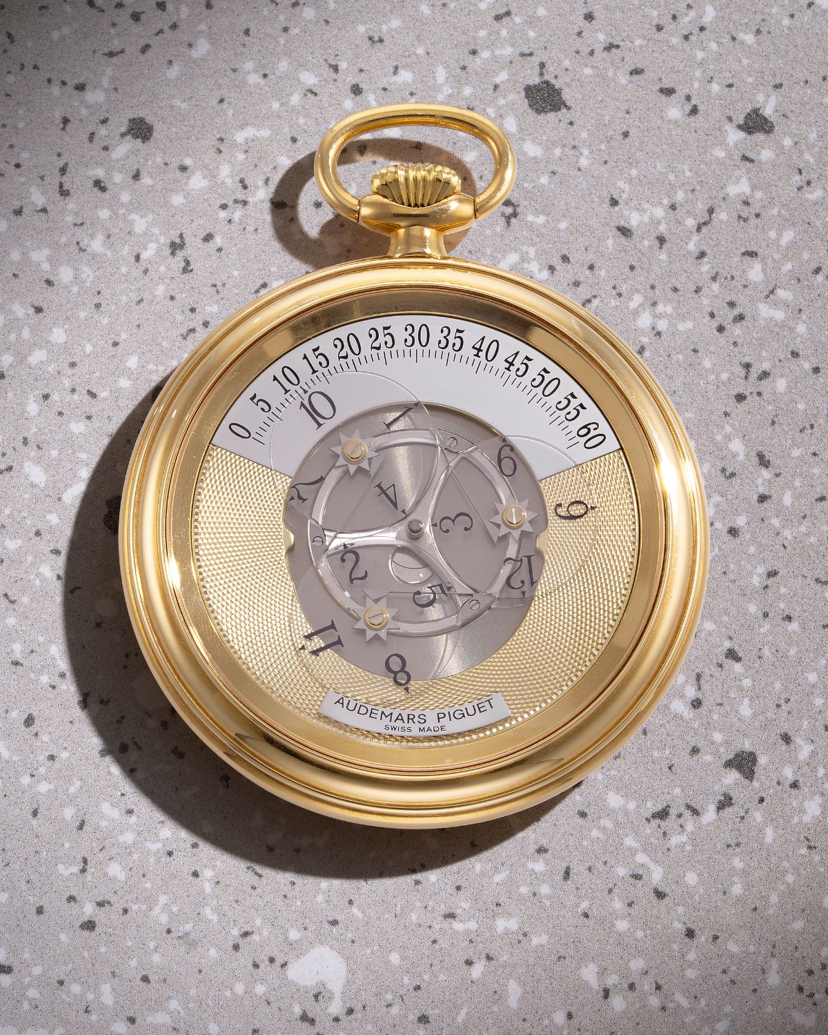 Lot 8008: A 1995 Audemars Piguet Star Wheel pocket watch Ref. 25743BA.OO.0000XX.01 in 18k yellow gold, included in the Phillips Hong Kong Sessions, Fall 2026. Estimate: HKD $150,000–300,000