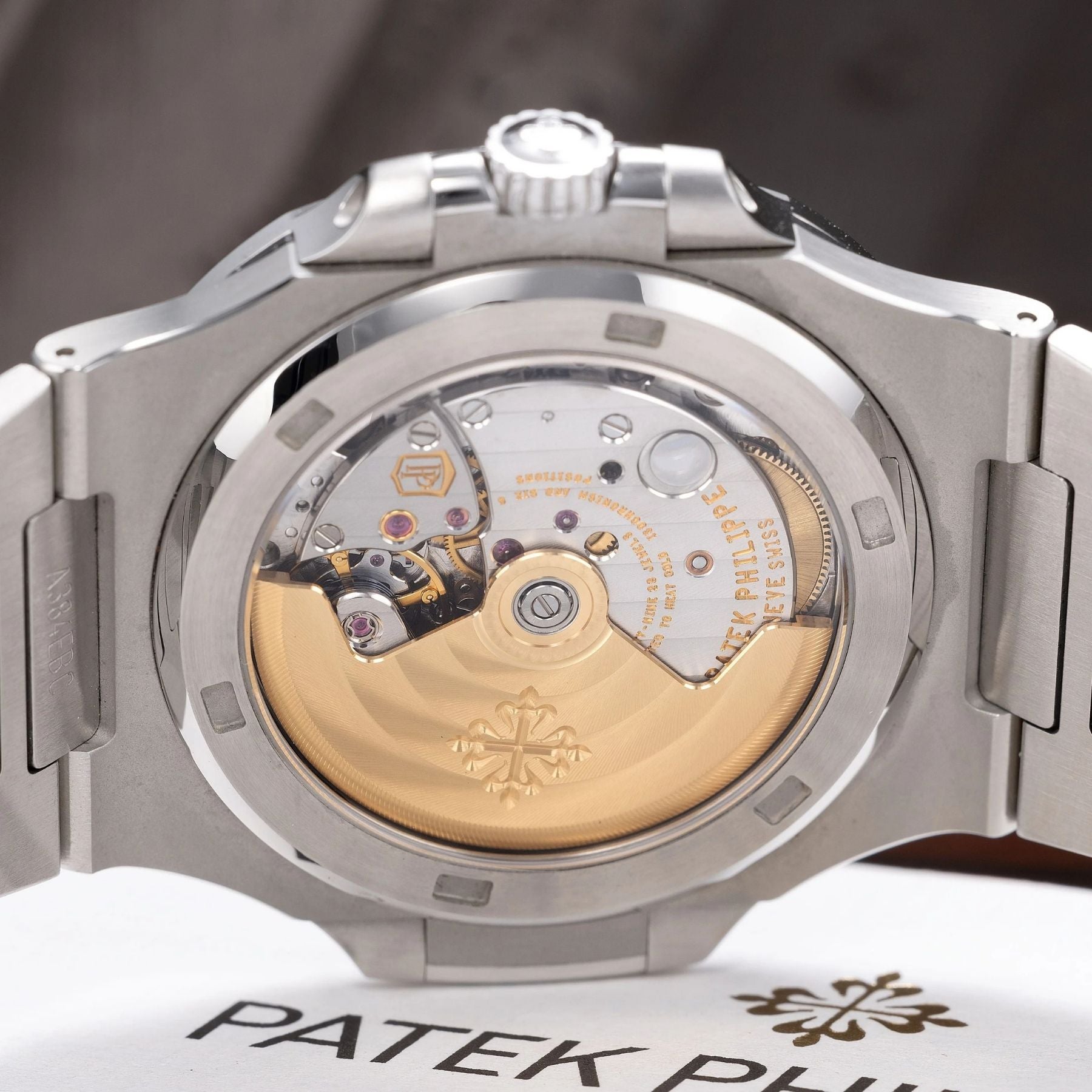 The automatic Calibre 324 S C of the Patek Philippe Nautilus Ref. 5711/1A-011, available from Phillips Perpetual.