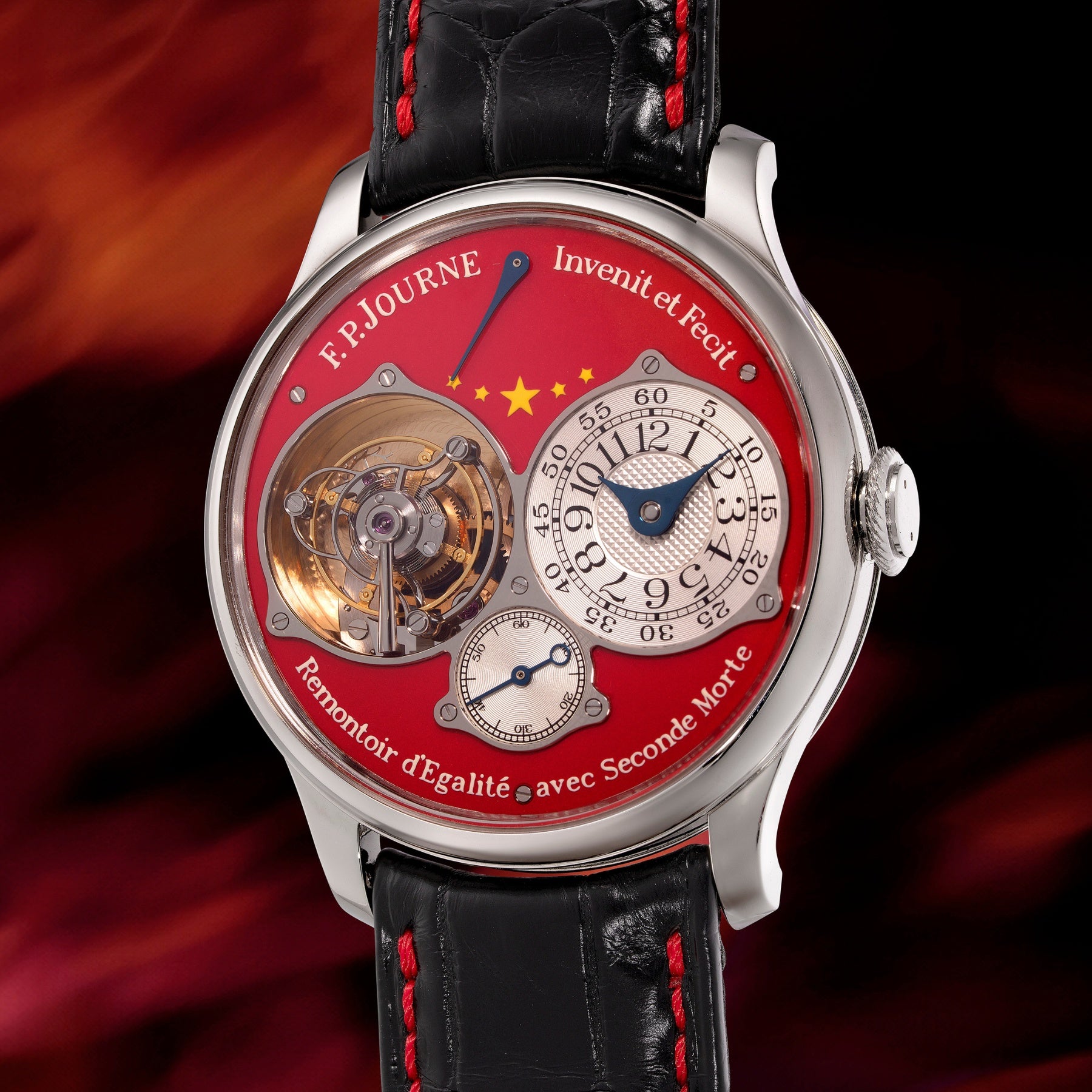 The F.P. Journe Tourbillon Souverain, “Chine 2010 38”, circa 2010, that sold for HK$32,965,000/ US$4,206,334, over four times its estimate, at The Hong Kong Watch Auction: XXII