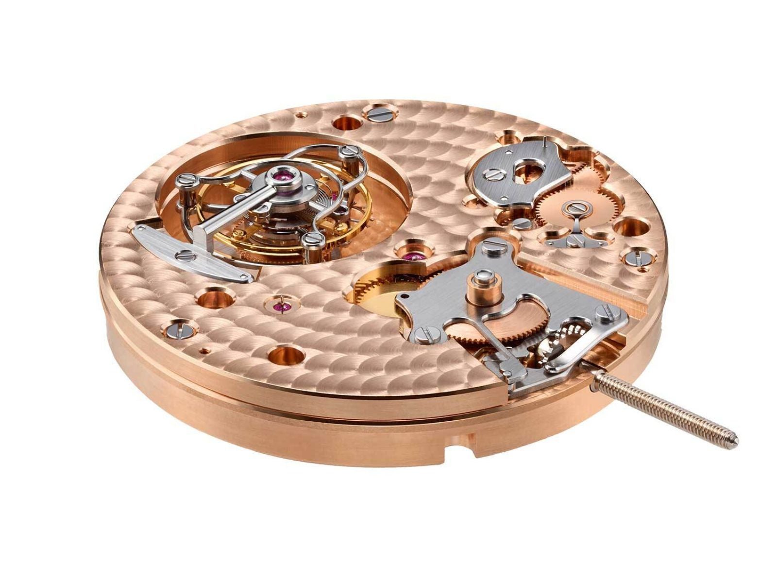 Calibre 1403 of the Tourbillon Souverain Remontoir d’ Égalité avec Seconde Morte. F.P. Journe