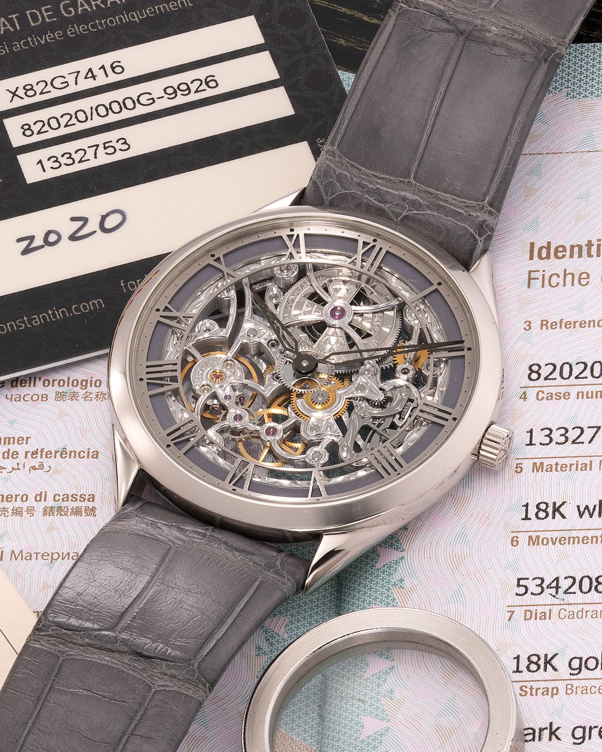 Lot 8032: A circa 2020 Vacheron Constantin Métiers d’Art Mécaniques Ajourées Ref. 82020/000G-9926 in 18k white gold, included in the Phillips Hong Kong Sessions, Fall 2026. Estimate: HKD $90,000–180,000