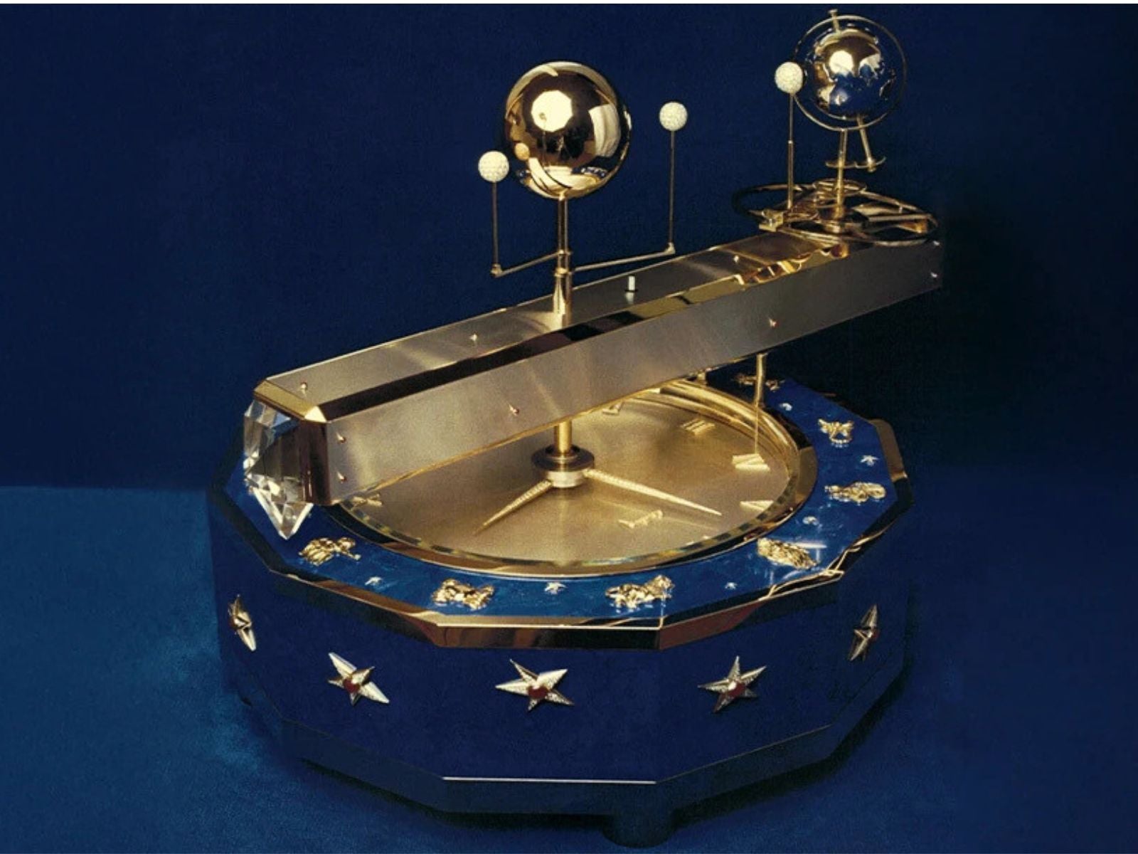 Asprey planetarium, 1979, with a mechanism conceived by François-Paul Journe at age 22, commissioned through the Paris workshops of P-G Brun. F.P.Journe