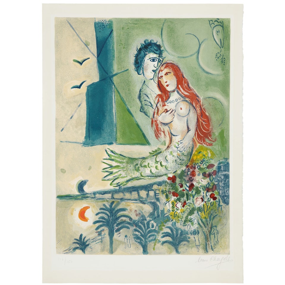 Marc Chagall, Sirène au poète. Phillips Editions Auction in London.