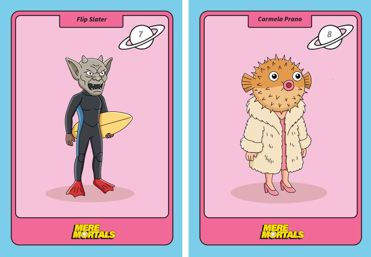 Art trading cards by Cj Hendry.