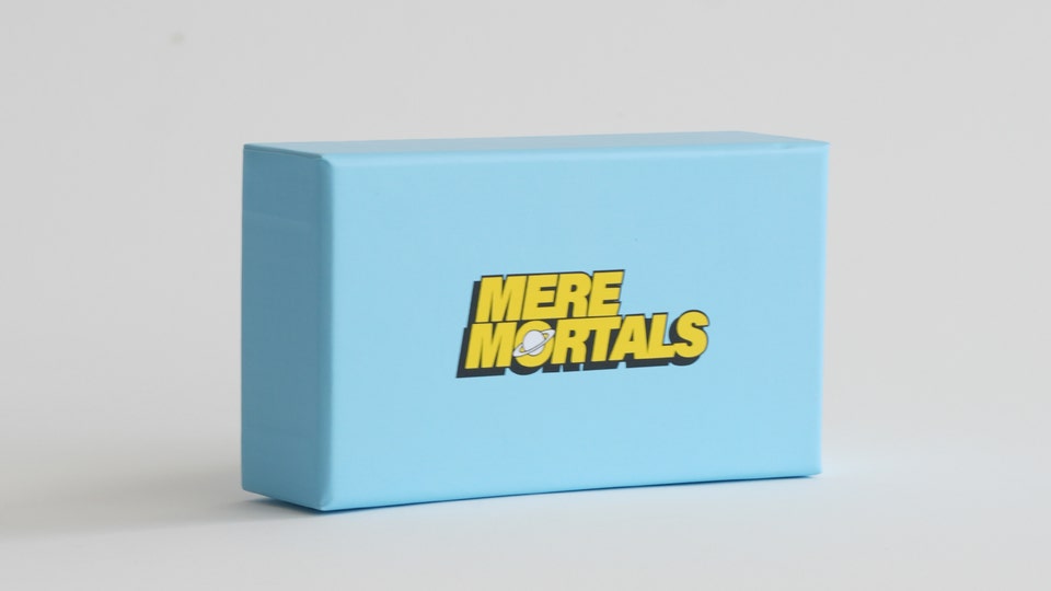 Blue box of art trading cards by Cj Hendry