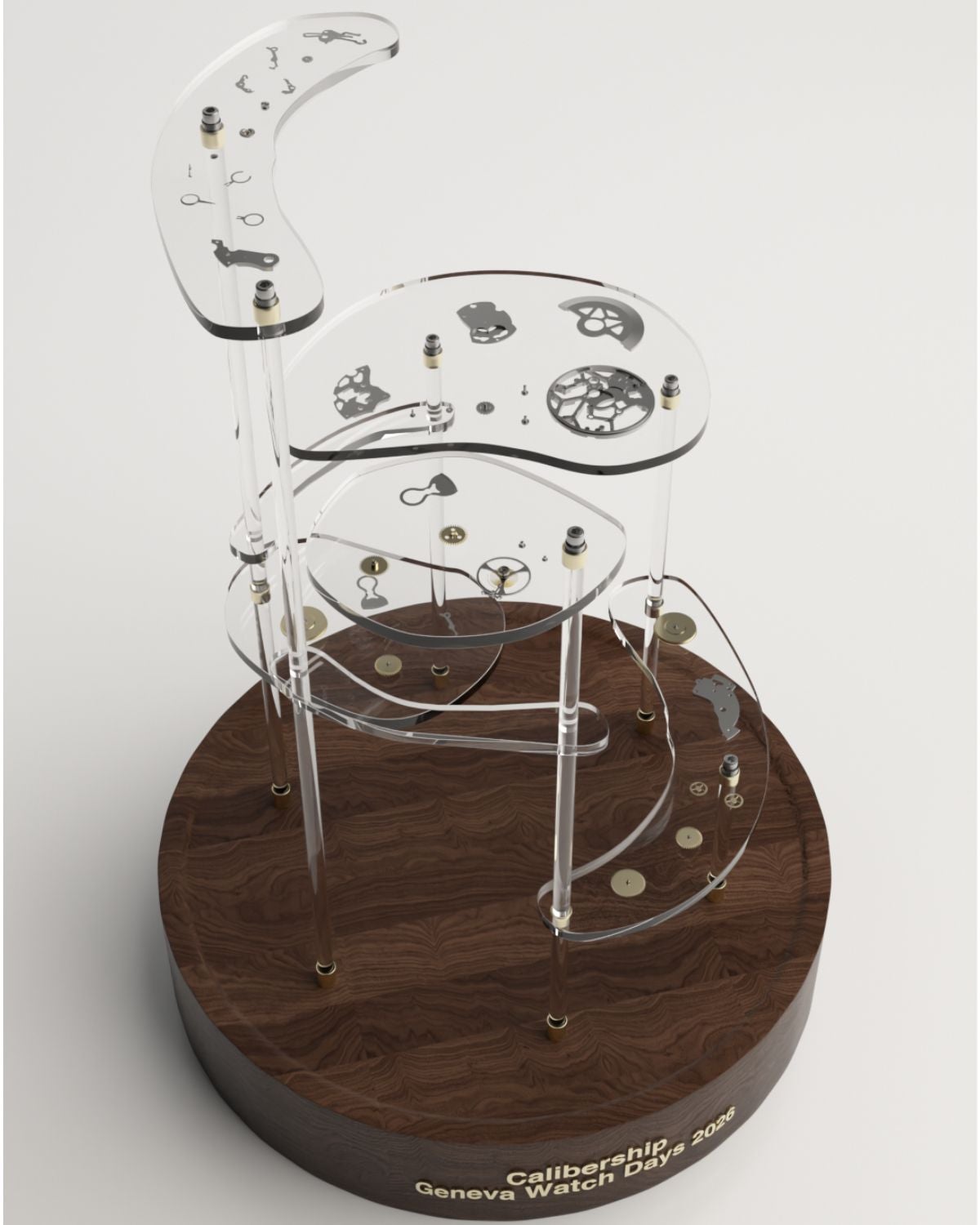 Sculpture from the COSC showing the winning entry of the inaugural 2025 Calibership Challenge. 