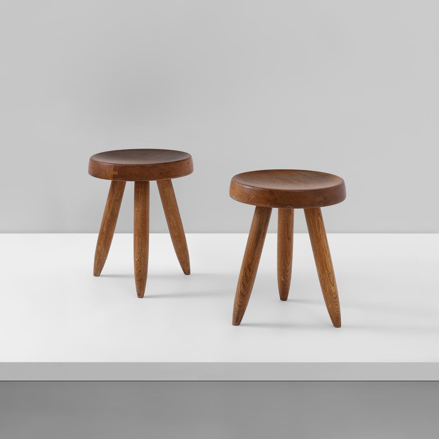 Charlotte Perriand Pair of high 'Berger' stools