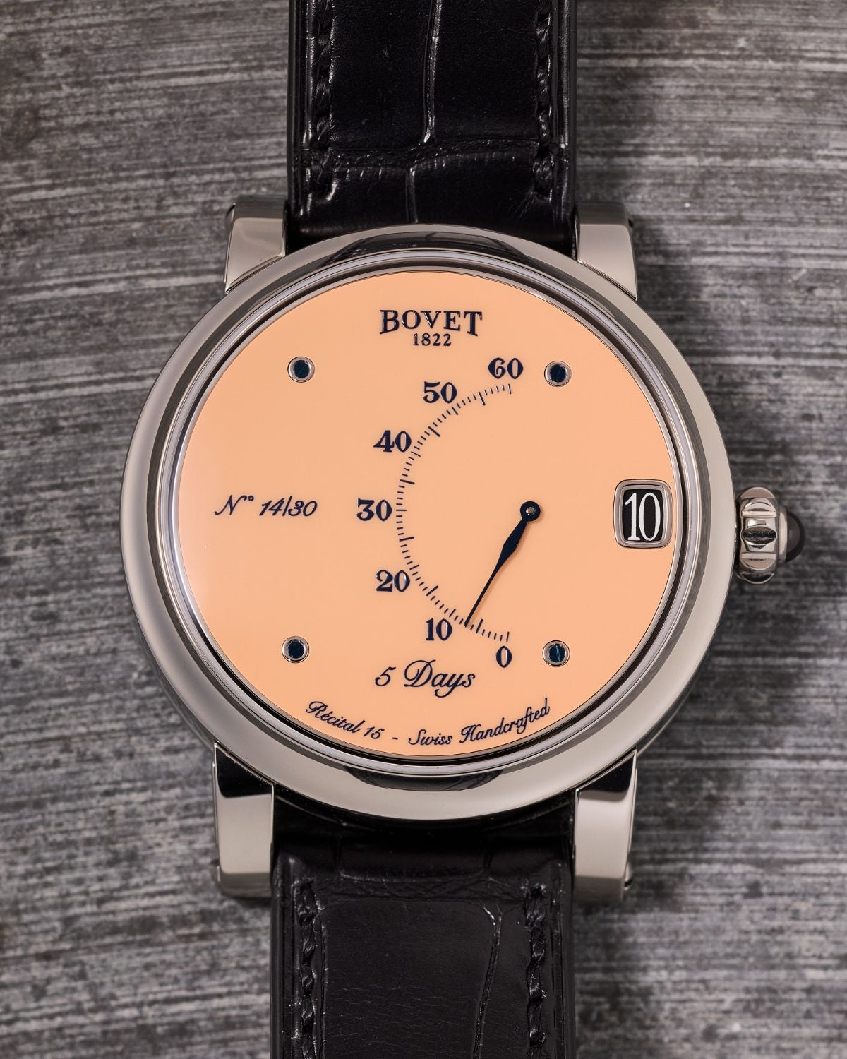 Lot 24: A 2025 Bovet Récital 15 Ref. R150021/14 in titanium, included in the Phillips New York Sessions, Fall 2026. Estimate: USD $20,000–40,000