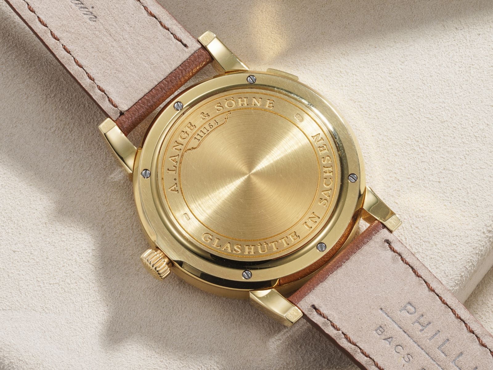 Lot 72: A 1995 A. Lange & Söhne Lange 1 in 18k yellow gold, included in the Phillips Geneva Sessions, Fall 2026, Online Auction. Estimate: CHF 23,000–50,000   	