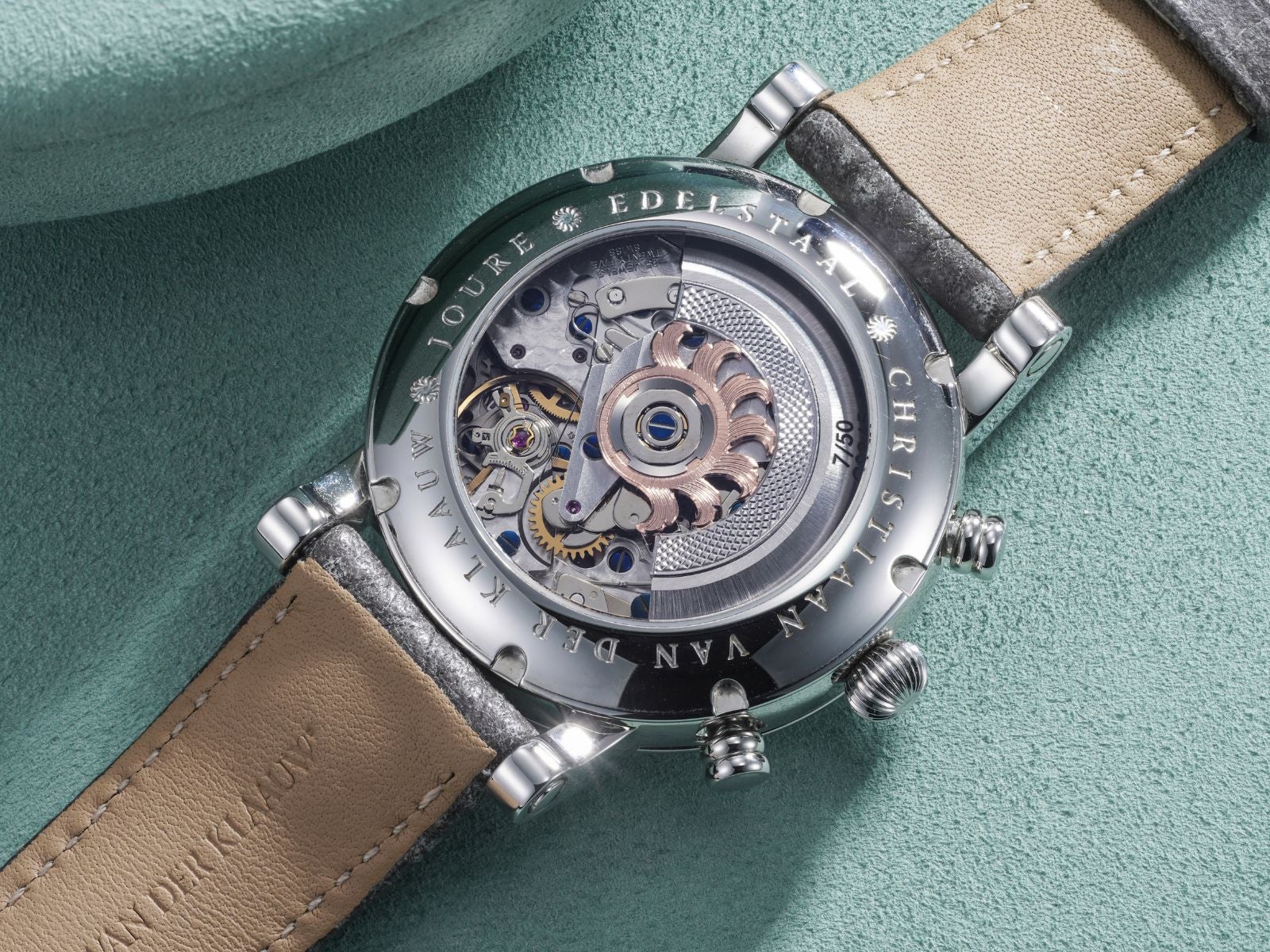 Lot 77: A 2023 Christiaan van der Klaauw triple calendar chronograph with moonphase and 24-hour indication, in steel and No.7 of a 50-piece limited edition made for Dutch retailer Reijersen, included in the Phillips Geneva Sessions, Fall 2026, Online Auction. Estimate: CHF 4,000–8,000