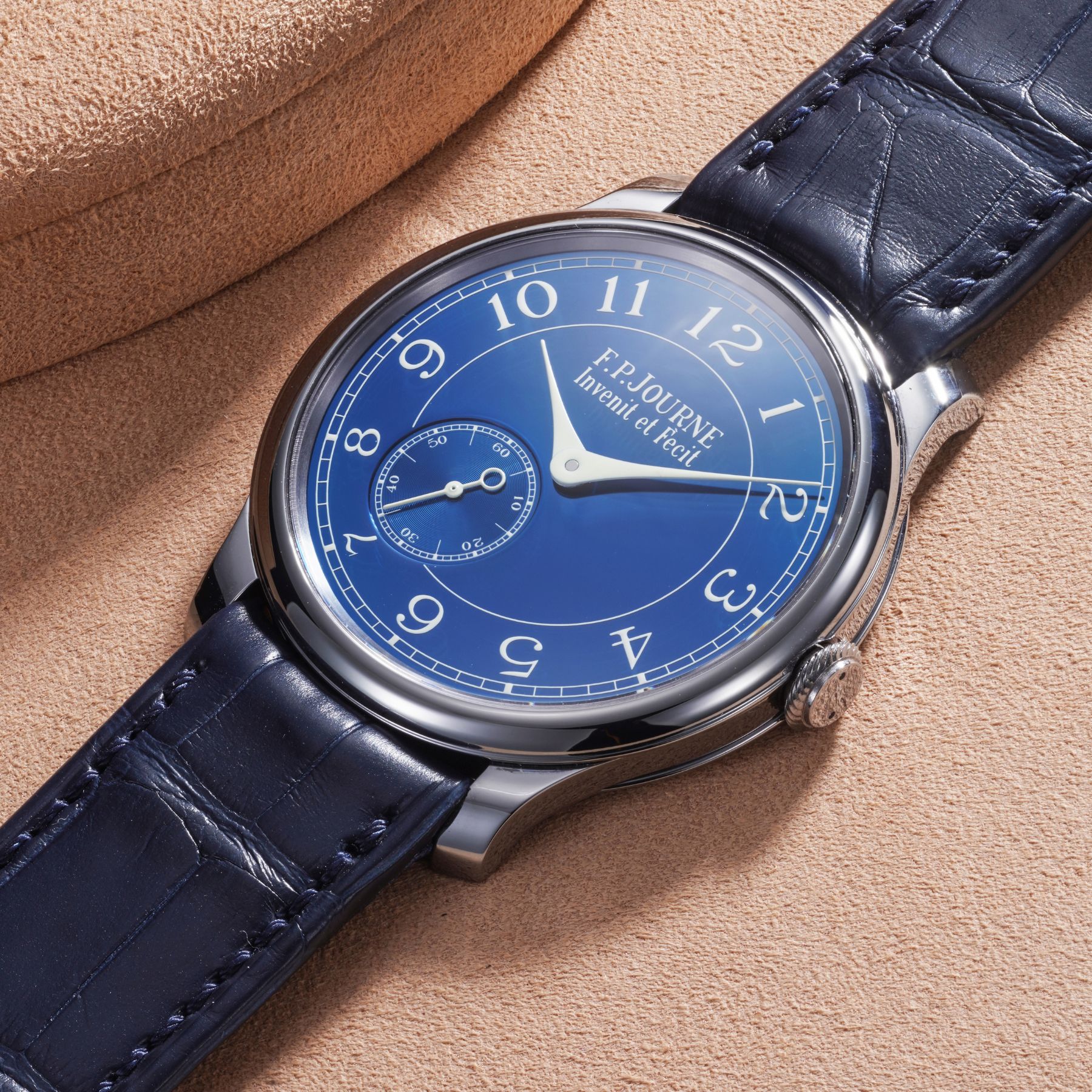 Lot 37: A 2021 F.P. Journe Chronomètre Bleu in tantalum, included in the Phillips Geneva 