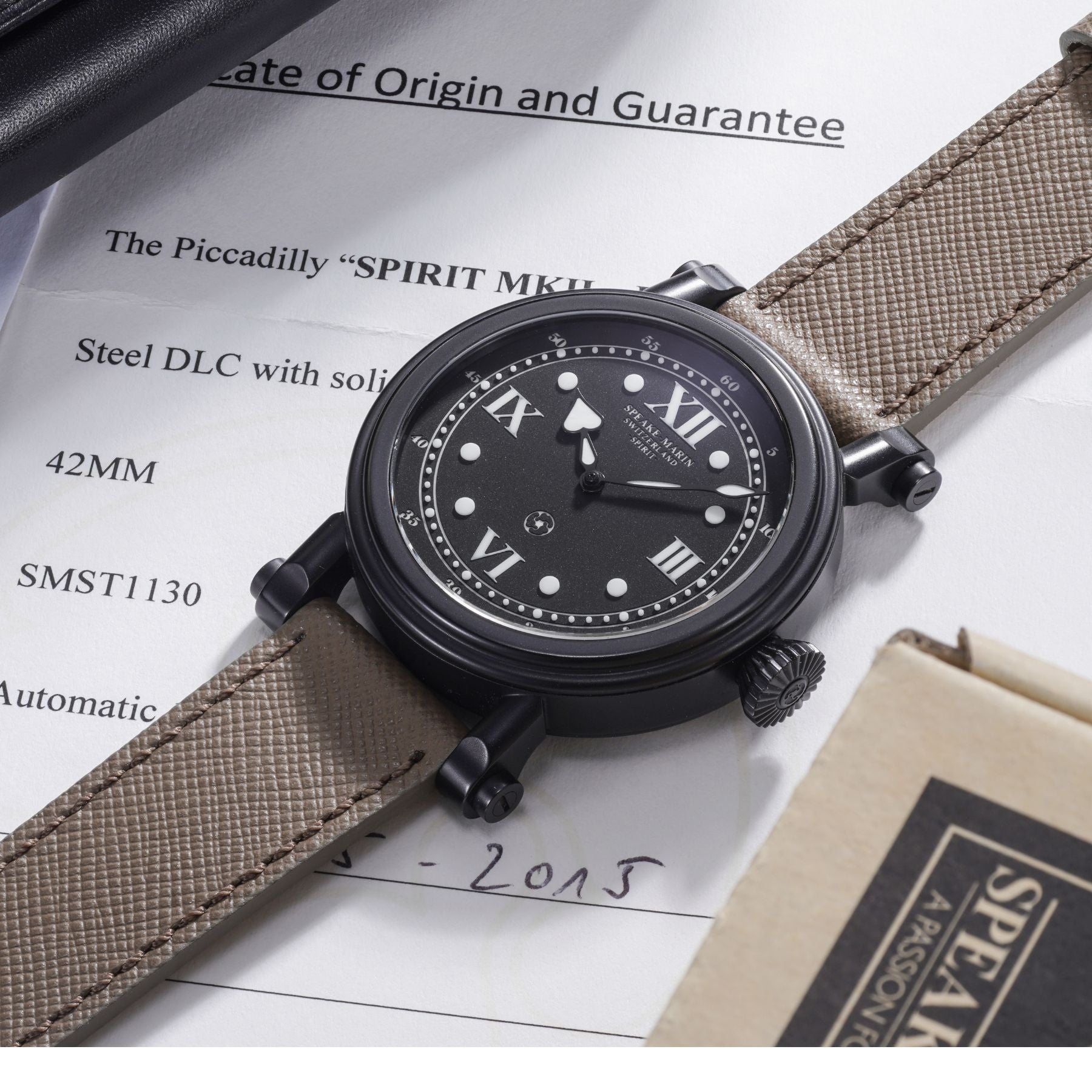 Lot 60: A 2015 Peter Speake-Marin Spirit MK2 in DLC-treated steel, included in the Phillips Geneva Sessions, Fall 2026, Online Auction. Estimate: CHF 5,000–10,000