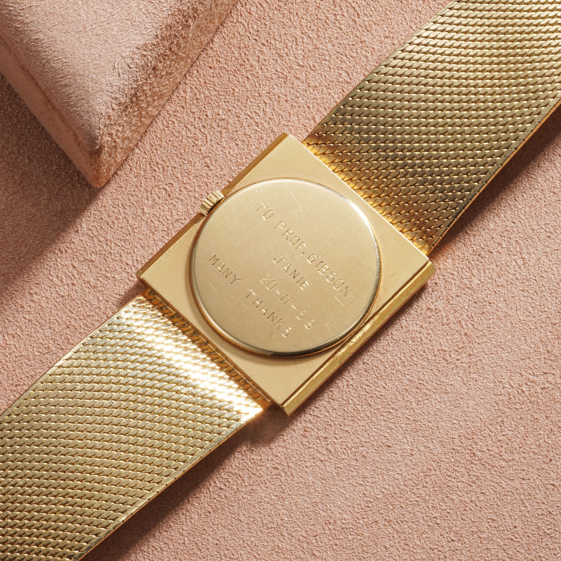 Lot 32: A 1969 Patek Philippe Ref. 3491/3 in yellow gold with integrated Jean-Pierre Ecoffey bracelet, included in the Phillips Geneva Sessions, Fall 2026, Online Auction. Estimate: CHF 8,000–16,000