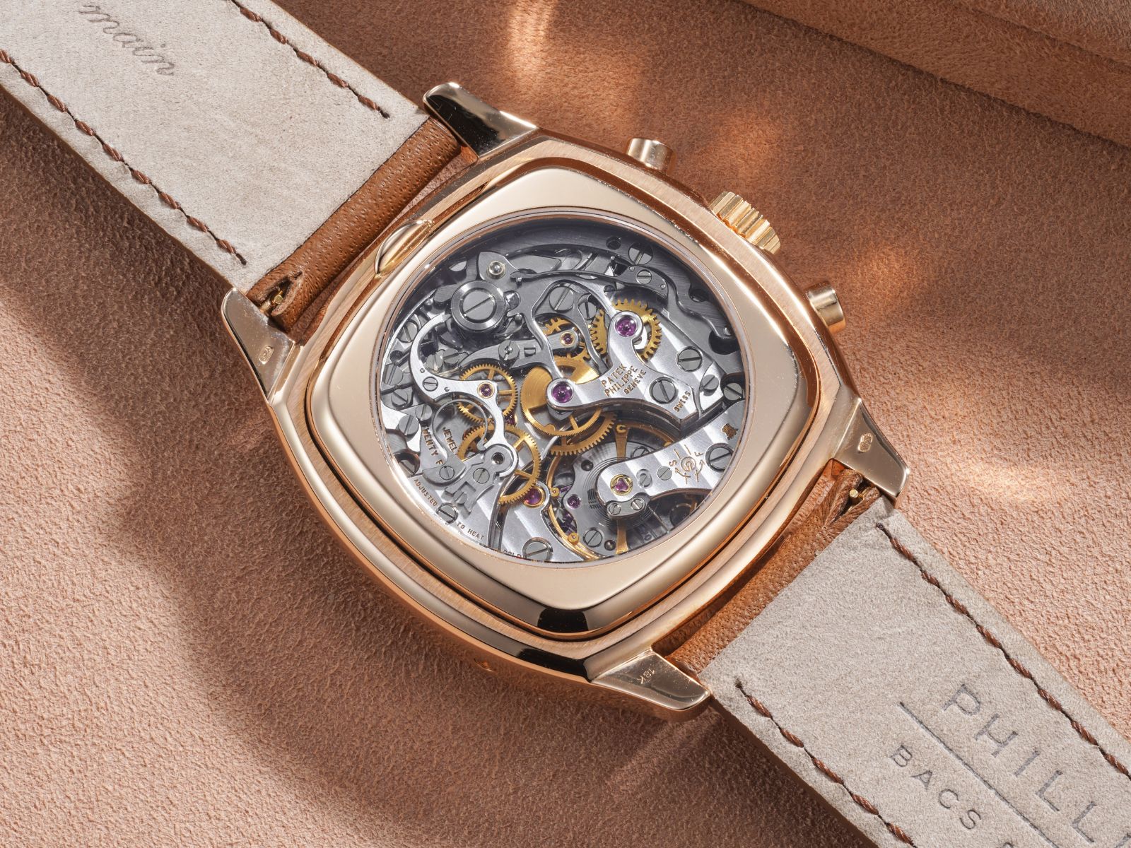 Lot 54: A 1994 Patek Philippe Perpetual Calendar Chronograph Ref. 5020 in 18k pink gold, included in the Phillips Geneva Sessions, Fall 2026, Online Auction. Estimate: CHF 30,000–60,000	