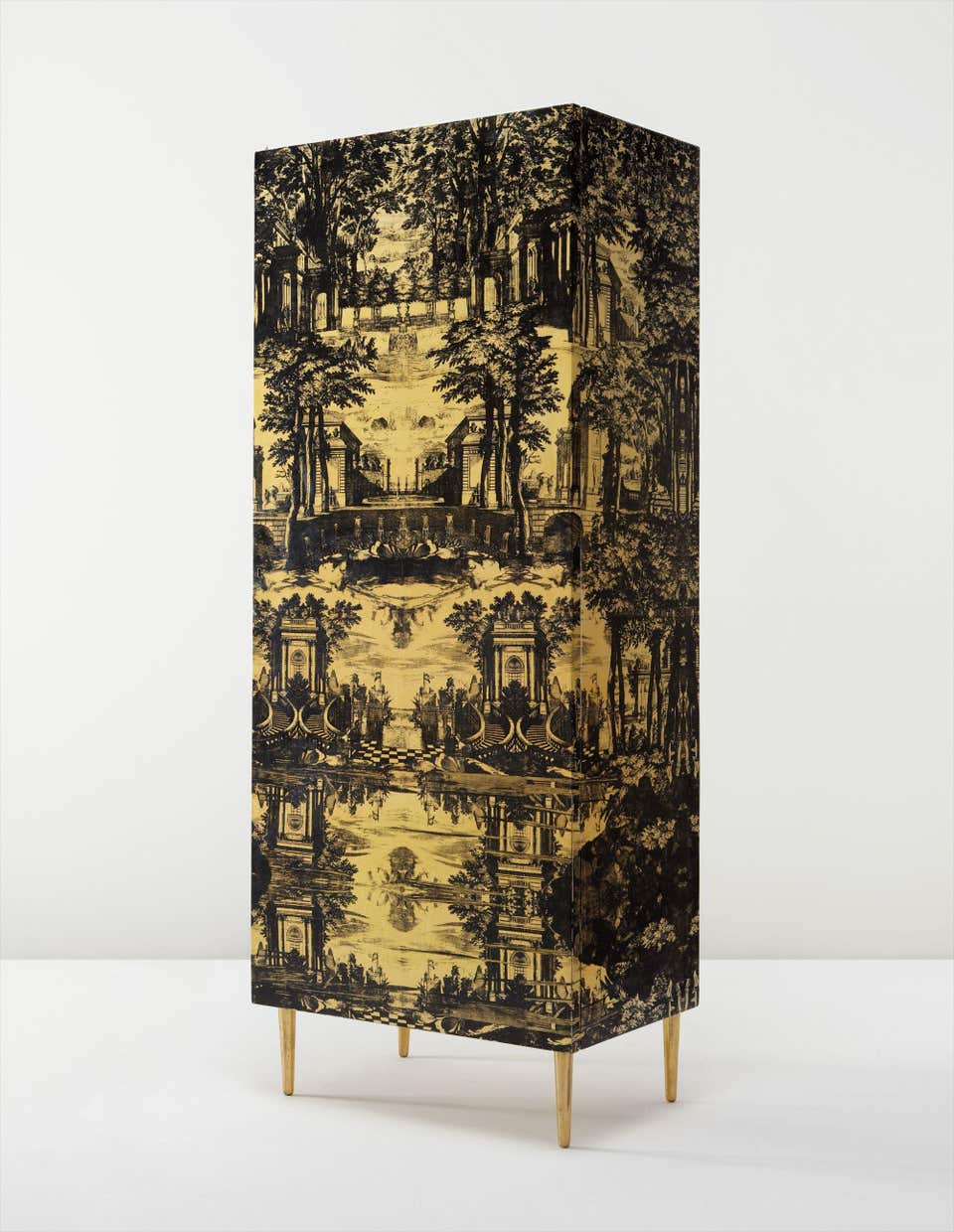 Piero Fornasetti Important unique "Giardino Settecentesco" wardrobe from Piero Fornasetti's master bedroom, Villa Fornasetti, Varenna.