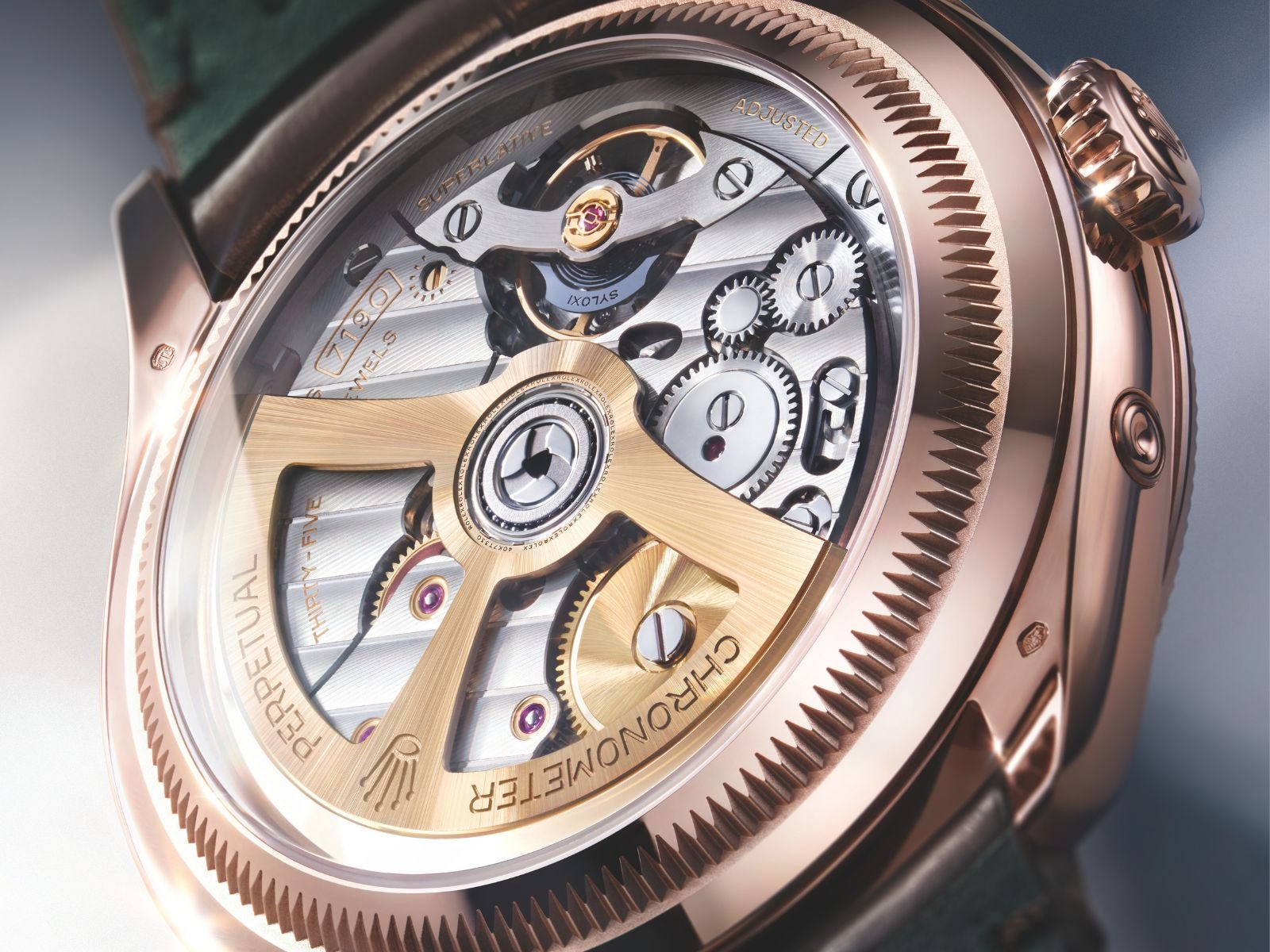 The new Rolex Perpetual Padellone's automatic Caliber 7190 with Dynapulse escapement. Rolex