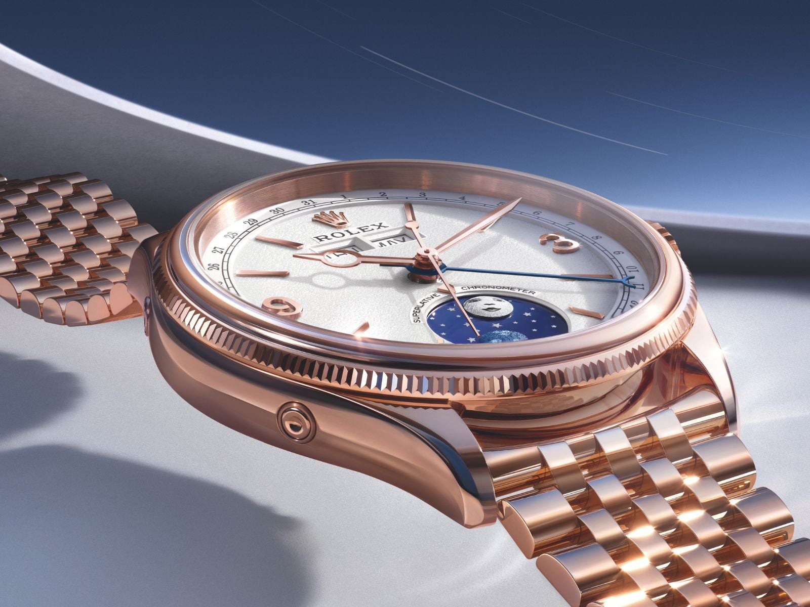The new Rolex Perpetual Padellone Ref. 53505 in 18k Everose gold. Rolex