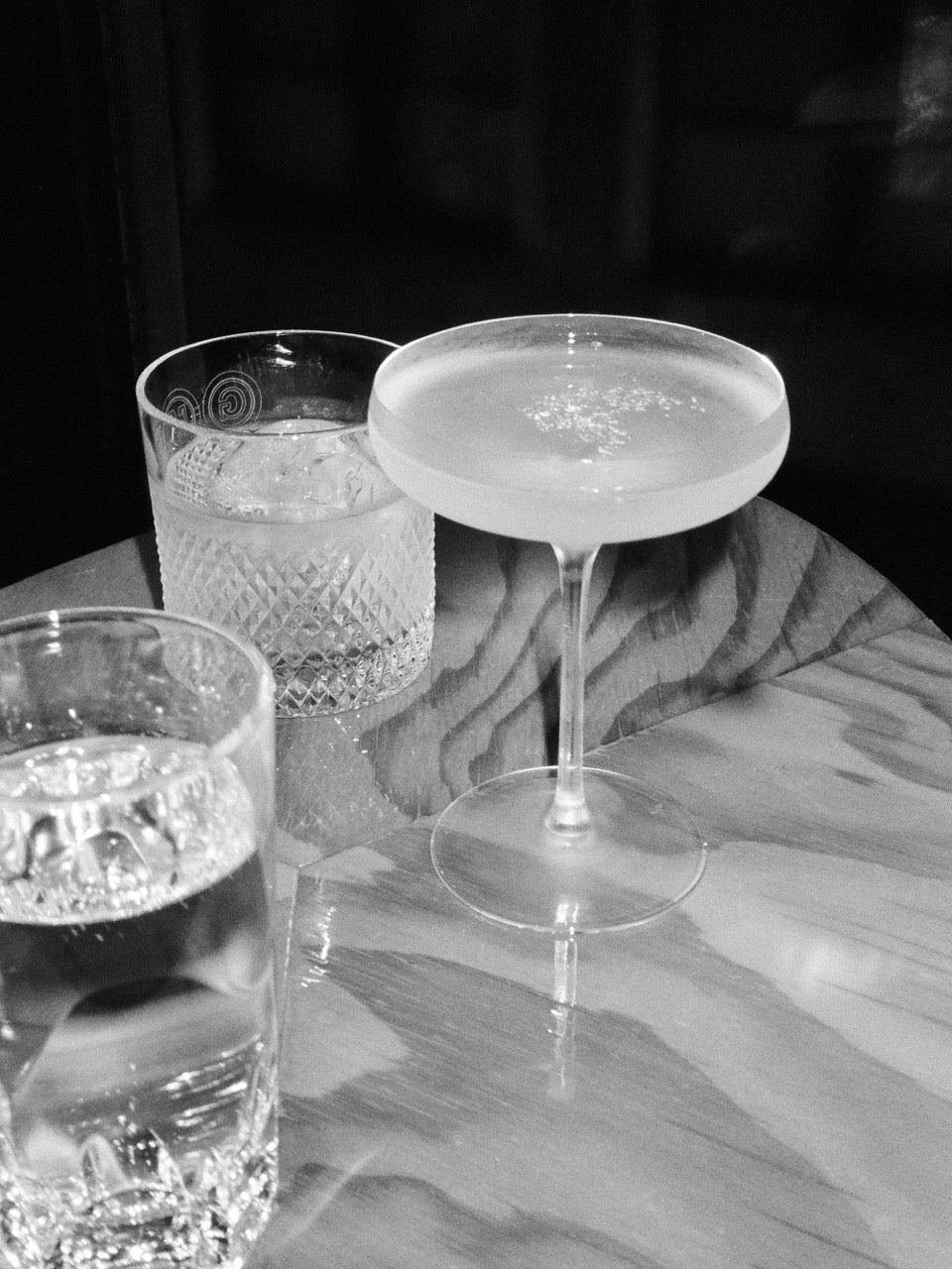 Cocktails at Ginza Music Bar in Tokyo. 