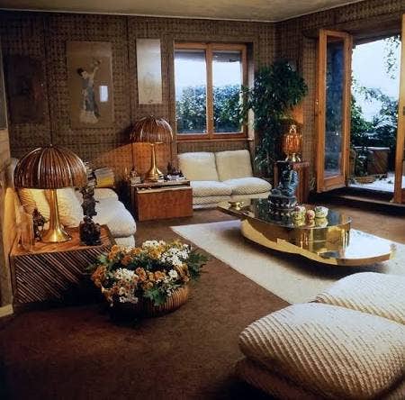 Gabriella Crespi's Milan Apartment, 1970s. Photo: Archivio Gabriella Crespi. 
