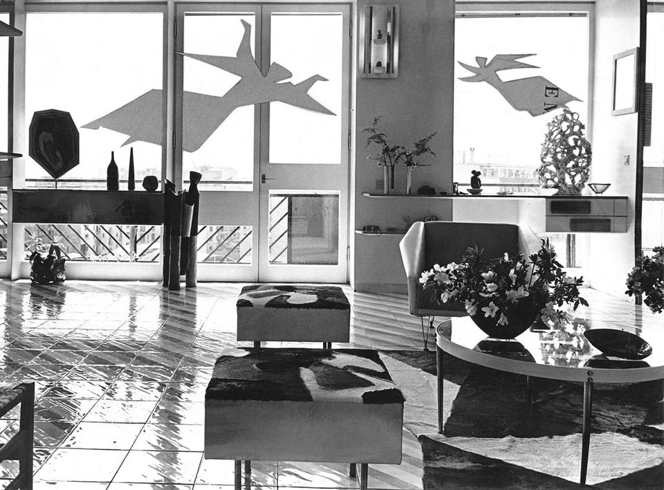 Gio Ponti's Via Dezza apartment. Photo: © Gio Ponti Archives / archivio storico Gio Ponti.