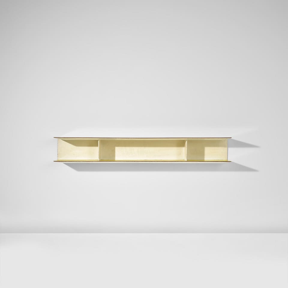 Gio Ponti Unique shelf, from Gio Ponti's residence, Via Dezza, Milan