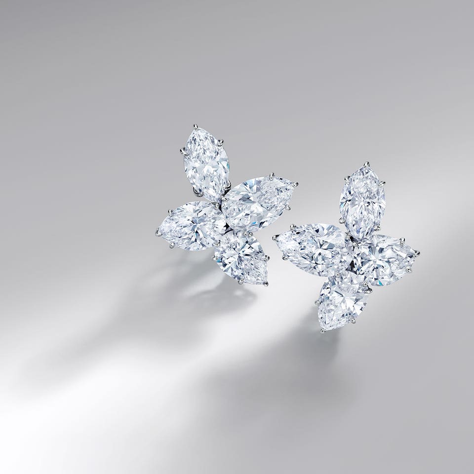 Harry Winston, Pair of Diamond Earrings, 'Winston Cluster'
