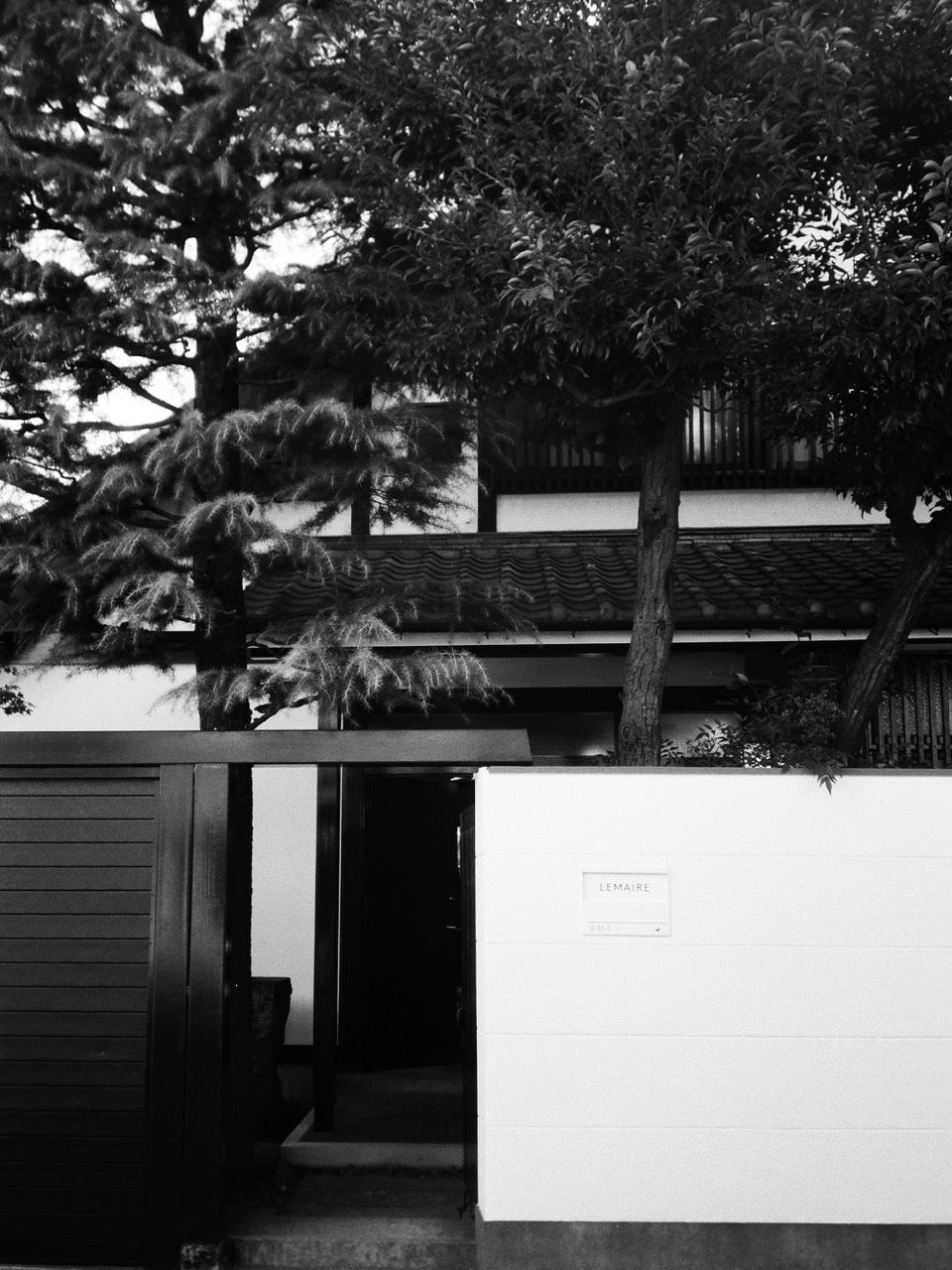 The entrance to the Lemaire boutique in Ebisu. 
