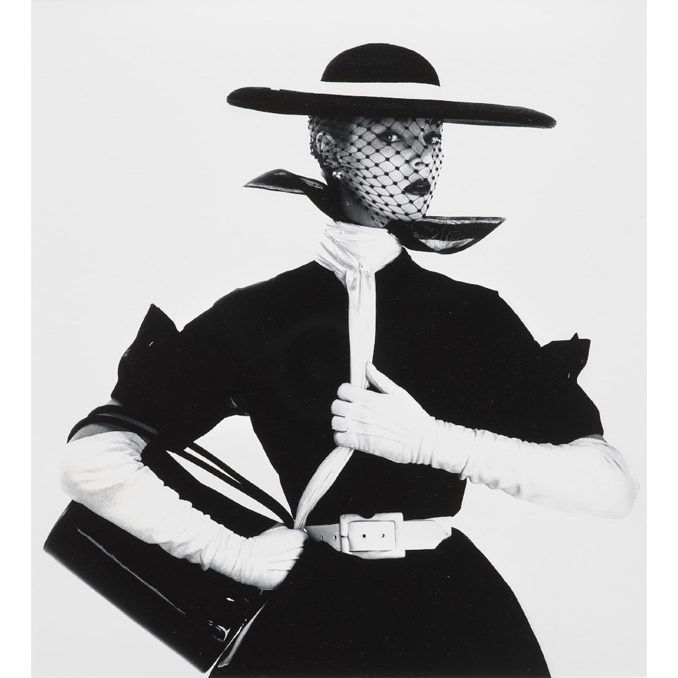 Irving Penn Black and White Fashion (with Handbag) (Jean Patchett), New York. Phillips Photographs Auction New York September 2026