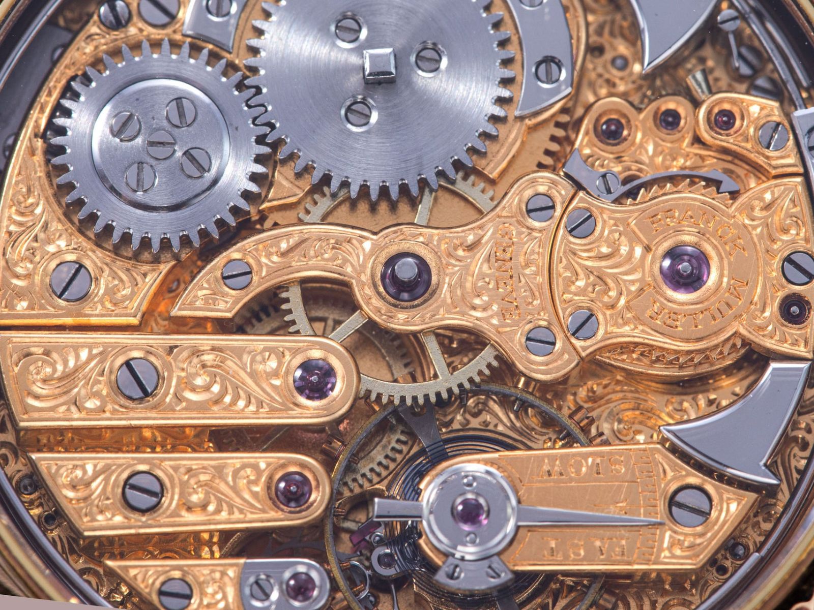 Back of a Franck Genève world-time minute repeater, described as a 1990 world premiere in an early Franck Muller catalogue. Image courtesy of ​​​​‌﻿‍﻿​‍​‍‌‍﻿﻿‌﻿​‍‌‍‍‌‌‍‌﻿‌‍‍‌‌‍﻿‍​‍​‍​﻿‍‍​‍​‍‌﻿​﻿‌‍​‌‌‍﻿‍‌‍‍‌‌﻿‌​‌﻿‍‌​‍﻿‍‌‍‍‌‌‍﻿﻿​‍​‍​‍﻿​​‍​‍‌‍‍​‌﻿​‍‌‍‌‌‌‍‌‍​‍​‍​﻿‍‍​‍​‍‌‍‍​‌﻿‌​‌﻿‌​‌﻿​​​﻿‍‍​‍﻿﻿​‍﻿﻿‌‍﻿​‌‍﻿﻿‌‍​﻿‌‍​‌‌‍﻿​‌‍‍​‌‍﻿﻿‌﻿​﻿‌﻿‌​​﻿‍‍​﻿​﻿​﻿​﻿​﻿​﻿​﻿‌​​‍﻿﻿‌‍‍‌‌‍﻿‍‌﻿‌​‌‍‌‌‌‍﻿‍‌﻿‌​​‍﻿﻿‌‍‌‌‌‍‌​‌‍‍‌‌﻿‌​​‍﻿﻿‌‍﻿‌‌‍﻿﻿‌‍‌​‌‍‌‌​﻿﻿‌‌﻿​​‌﻿​‍‌‍‌‌‌﻿​﻿‌‍‌‌‌‍﻿‍‌﻿‌​‌‍​‌‌﻿‌​‌‍‍‌‌‍﻿﻿‌‍﻿‍​﻿‍﻿‌‍‍‌‌‍‌​​﻿﻿‌‌‍​‌​﻿‍​‌‍‌​​﻿‌‍​﻿‌‍​﻿​‌‌‍​‍​﻿​​​‍﻿‌​﻿‌​‌‍‌‌‌‍​﻿​﻿​﻿​‍﻿‌​﻿‌​​﻿​‌‌‍​﻿‌‍​﻿​‍﻿‌​﻿‍‌‌‍‌‍​﻿​‌​﻿‌‌​‍﻿‌‌‍​‍​﻿‍‌​﻿​‍‌‍​﻿​﻿​​​﻿​﻿‌‍‌​​﻿​‍‌‍​‍‌‍​‍‌‍​﻿​﻿‌‌​﻿‍﻿‌﻿‌​‌﻿‍‌‌﻿​​‌‍‌‌​﻿﻿‌‌‍​‌‌﻿​‍‌﻿‌​‌‍‍‌‌‍​﻿‌‍﻿​‌‍‌‌​﻿‍﻿‌﻿​​‌‍​‌‌﻿‌​‌‍‍​​﻿﻿‌‌‍​‍‌‍﻿﻿‌‍‌​‌﻿‍‌‌​﻿​‌‍﻿﻿‌‍​﻿‌‍​‌‌‍﻿​‌‍‍‌‌﻿‍‍‌‍‌‌‌‍‌​​‍﻿‍‌‍‌‌‌‍﻿‍​‍‌‌​﻿‌‌‌​​‍‌‌﻿﻿‌‍‍﻿‌‍‌‌‌﻿‍‌​‍‌‌​﻿​﻿‌​‌​​‍‌‌​﻿​﻿‌​‌​​‍‌‌​﻿​‍​﻿​‍‌‍‌‌‌‍​‌​﻿​﻿‌‍‌‍​﻿‌‌‌‍‌​​﻿​‌​﻿‌﻿​﻿‌‌​﻿‌‌​﻿‍‌​﻿‌‌​‍‌‌​﻿​‍​﻿​‍​‍‌‌​﻿‌‌‌​‌​​‍﻿‍‌‍​﻿‌‍​‌‌﻿​​‌﻿‌​‌‍‍‌‌‍﻿﻿‌‍﻿‍‌​﻿​‌‍﻿﻿‌‍​﻿‌‍​‌‌‍﻿​‌‍‍‌‌﻿‍‍‌‍‌‌‌‍‌​​‍﻿‍‌‍‌‌‌‍﻿‍​‍‌‌​﻿‌‌‌​​‍‌‌﻿﻿‌‍‍﻿‌‍‌‌‌﻿‍‌​‍‌‌​﻿​﻿‌​‌​​‍‌‌​﻿​﻿‌​‌​​‍‌‌​﻿​‍​﻿​‍​﻿​﻿​﻿​﻿‌‍​‌​﻿‌‌​﻿​﻿​﻿‌​​﻿‌‌​﻿​﻿‌‍‌‌​﻿‌‍​﻿‌​‌‍‌‍​‍‌‌​﻿​‍​﻿​‍​‍‌‌​﻿‌‌‌​‌​​‍﻿‍‌‍​﻿‌‍‍​‌‍‍‌‌‍﻿​‌‍‌​‌﻿​‍‌‍‌‌‌‍﻿‍​‍‌‌​﻿‌‌‌​​‍‌‌﻿﻿‌‍‍﻿‌‍‌‌‌﻿‍‌​‍‌‌​﻿​﻿‌​‌​​‍‌‌​﻿​﻿‌​‌​​‍‌‌​﻿​‍​﻿​‍‌‍​‍​﻿‌﻿​﻿‍‌‌‍​‍​﻿​‍​﻿​​​﻿‌﻿​﻿‌​​﻿​‌​﻿‍​​﻿‍‌‌‍‌​​‍‌‌​﻿​‍​﻿​‍​‍‌‌​﻿‌‌‌​‌​​‍﻿‍‌﻿‌​‌‍‌‌‌﻿‍​‌﻿‌​​﻿﻿﻿‌‍​‍‌‍​‌‌﻿​﻿‌‍‌‌‌‌‌‌‌﻿​‍‌‍﻿​​﻿﻿‌‌‍‍​‌﻿‌​‌﻿‌​‌﻿​​​‍‌‌​﻿​﻿‌​​‌​‍‌‌​﻿​‍‌​‌‍​‍‌‌​﻿​‍‌​‌‍‌‍﻿​‌‍﻿﻿‌‍​﻿‌‍​‌‌‍﻿​‌‍‍​‌‍﻿﻿‌﻿​﻿‌﻿‌​​‍‌‌​﻿​﻿‌​​‌​﻿​﻿​﻿​﻿​﻿​﻿​﻿‌​​‍‌‍‌‍‍‌‌‍‌​​﻿﻿‌‌‍​‌​﻿‍​‌‍‌​​﻿‌‍​﻿‌‍​﻿​‌‌‍​‍​﻿​​​‍﻿‌​﻿‌​‌‍‌‌‌‍​﻿​﻿​﻿​‍﻿‌​﻿‌​​﻿​‌‌‍​﻿‌‍​﻿​‍﻿‌​﻿‍‌‌‍‌‍​﻿​‌​﻿‌‌​‍﻿‌‌‍​‍​﻿‍‌​﻿​‍‌‍​﻿​﻿​​​﻿​﻿‌‍‌​​﻿​‍‌‍​‍‌‍​‍‌‍​﻿​﻿‌‌​‍‌‍‌﻿‌​‌﻿‍‌‌﻿​​‌‍‌‌​﻿﻿‌‌‍​‌‌﻿​‍‌﻿‌​‌‍‍‌‌‍​﻿‌‍﻿​‌‍‌‌​‍‌‍‌﻿​​‌‍​‌‌﻿‌​‌‍‍​​﻿﻿‌‌‍​‍‌‍﻿﻿‌‍‌​‌﻿‍‌‌​﻿​‌‍﻿﻿‌‍​﻿‌‍​‌‌‍﻿​‌‍‍‌‌﻿‍‍‌‍‌‌‌‍‌​​‍﻿‍‌‍‌‌‌‍﻿‍​‍‌‌​﻿‌‌‌​​‍‌‌﻿﻿‌‍‍﻿‌‍‌‌‌﻿‍‌​‍‌‌​﻿​﻿‌​‌​​‍‌‌​﻿​﻿‌​‌​​‍‌‌​﻿​‍​﻿​‍‌‍‌‌‌‍​‌​﻿​﻿‌‍‌‍​﻿‌‌‌‍‌​​﻿​‌​﻿‌﻿​﻿‌‌​﻿‌‌​﻿‍‌​﻿‌‌​‍‌‌​﻿​‍​﻿​‍​‍‌‌​﻿‌‌‌​‌​​‍﻿‍‌‍​﻿‌‍​‌‌﻿​​‌﻿‌​‌‍‍‌‌‍﻿﻿‌‍﻿‍‌​﻿​‌‍﻿﻿‌‍​﻿‌‍​‌‌‍﻿​‌‍‍‌‌﻿‍‍‌‍‌‌‌‍‌​​‍﻿‍‌‍‌‌‌‍﻿‍​‍‌‌​﻿‌‌‌​​‍‌‌﻿﻿‌‍‍﻿‌‍‌‌‌﻿‍‌​‍‌‌​﻿​﻿‌​‌​​‍‌‌​﻿​﻿‌​‌​​‍‌‌​﻿​‍​﻿​‍​﻿​﻿​﻿​﻿‌‍​‌​﻿‌‌​﻿​﻿​﻿‌​​﻿‌‌​﻿​﻿‌‍‌‌​﻿‌‍​﻿‌​‌‍‌‍​‍‌‌​﻿​‍​﻿​‍​‍‌‌​﻿‌‌‌​‌​​‍﻿‍‌‍​﻿‌‍‍​‌‍‍‌‌‍﻿​‌‍‌​‌﻿​‍‌‍‌‌‌‍﻿‍​‍‌‌​﻿‌‌‌​​‍‌‌﻿﻿‌‍‍﻿‌‍‌‌‌﻿‍‌​‍‌‌​﻿​﻿‌​‌​​‍‌‌​﻿​﻿‌​‌​​‍‌‌​﻿​‍​﻿​‍‌‍​‍​﻿‌﻿​﻿‍‌‌‍​‍​﻿​‍​﻿​​​﻿‌﻿​﻿‌​​﻿​‌​﻿‍​​﻿‍‌‌‍‌​​‍‌‌​﻿​‍​﻿​‍​‍‌‌​﻿‌‌‌​‌​​‍﻿‍‌﻿‌​‌‍‌‌‌﻿‍​‌﻿‌​​‍​‍‌﻿﻿‌The Hour Glass​​​​‌﻿‍﻿​‍​‍‌‍﻿﻿‌﻿​‍‌‍‍‌‌‍‌﻿‌‍‍‌‌‍﻿‍​‍​‍​﻿‍‍​‍​‍‌﻿​﻿‌‍​‌‌‍﻿‍‌‍‍‌‌﻿‌​‌﻿‍‌​‍﻿‍‌‍‍‌‌‍﻿﻿​‍​‍​‍﻿​​‍​‍‌‍‍​‌﻿​‍‌‍‌‌‌‍‌‍​‍​‍​﻿‍‍​‍​‍‌‍‍​‌﻿‌​‌﻿‌​‌﻿​​​﻿‍‍​‍﻿﻿​‍﻿﻿‌‍﻿​‌‍﻿﻿‌‍​﻿‌‍​‌‌‍﻿​‌‍‍​‌‍﻿﻿‌﻿​﻿‌﻿‌​​﻿‍‍​﻿​﻿​﻿​﻿​﻿​﻿​﻿‌​​‍﻿﻿‌‍‍‌‌‍﻿‍‌﻿‌​‌‍‌‌‌‍﻿‍‌﻿‌​​‍﻿﻿‌‍‌‌‌‍‌​‌‍‍‌‌﻿‌​​‍﻿﻿‌‍﻿‌‌‍﻿﻿‌‍‌​‌‍‌‌​﻿﻿‌‌﻿​​‌﻿​‍‌‍‌‌‌﻿​﻿‌‍‌‌‌‍﻿‍‌﻿‌​‌‍​‌‌﻿‌​‌‍‍‌‌‍﻿﻿‌‍﻿‍​﻿‍﻿‌‍‍‌‌‍‌​​﻿﻿‌‌‍​‌​﻿‍​‌‍‌​​﻿‌‍​﻿‌‍​﻿​‌‌‍​‍​﻿​​​‍﻿‌​﻿‌​‌‍‌‌‌‍​﻿​﻿​﻿​‍﻿‌​﻿‌​​﻿​‌‌‍​﻿‌‍​﻿​‍﻿‌​﻿‍‌‌‍‌‍​﻿​‌​﻿‌‌​‍﻿‌‌‍​‍​﻿‍‌​﻿​‍‌‍​﻿​﻿​​​﻿​﻿‌‍‌​​﻿​‍‌‍​‍‌‍​‍‌‍​﻿​﻿‌‌​﻿‍﻿‌﻿‌​‌﻿‍‌‌﻿​​‌‍‌‌​﻿﻿‌‌‍​‌‌﻿​‍‌﻿‌​‌‍‍‌‌‍​﻿‌‍﻿​‌‍‌‌​﻿‍﻿‌﻿​​‌‍​‌‌﻿‌​‌‍‍​​﻿﻿‌‌‍​‍‌‍﻿﻿‌‍‌​‌﻿‍‌‌​﻿​‌‍﻿﻿‌‍​﻿‌‍​‌‌‍﻿​‌‍‍‌‌﻿‍‍‌‍‌‌‌‍‌​​‍﻿‍‌‍‌‌‌‍﻿‍​‍‌‌​﻿‌‌‌​​‍‌‌﻿﻿‌‍‍﻿‌‍‌‌‌﻿‍‌​‍‌‌​﻿​﻿‌​‌​​‍‌‌​﻿​﻿‌​‌​​‍‌‌​﻿​‍​﻿​‍‌‍‌‌‌‍​‌​﻿​﻿‌‍‌‍​﻿‌‌‌‍‌​​﻿​‌​﻿‌﻿​﻿‌‌​﻿‌‌​﻿‍‌​﻿‌‌​‍‌‌​﻿​‍​﻿​‍​‍‌‌​﻿‌‌‌​‌​​‍﻿‍‌‍​﻿‌‍​‌‌﻿​​‌﻿‌​‌‍‍‌‌‍﻿﻿‌‍﻿‍‌​﻿​‌‍﻿﻿‌‍​﻿‌‍​‌‌‍﻿​‌‍‍‌‌﻿‍‍‌‍‌‌‌‍‌​​‍﻿‍‌‍‌‌‌‍﻿‍​‍‌‌​﻿‌‌‌​​‍‌‌﻿﻿‌‍‍﻿‌‍‌‌‌﻿‍‌​‍‌‌​﻿​﻿‌​‌​​‍‌‌​﻿​﻿‌​‌​​‍‌‌​﻿​‍​﻿​‍​﻿​﻿​﻿​﻿‌‍​‌​﻿‌‌​﻿​﻿​﻿‌​​﻿‌‌​﻿​﻿‌‍‌‌​﻿‌‍​﻿‌​‌‍‌‍​‍‌‌​﻿​‍​﻿​‍​‍‌‌​﻿‌‌‌​‌​​‍﻿‍‌‍​﻿‌‍‍​‌‍‍‌‌‍﻿​‌‍‌​‌﻿​‍‌‍‌‌‌‍﻿‍​‍‌‌​﻿‌‌‌​​‍‌‌﻿﻿‌‍‍﻿‌‍‌‌‌﻿‍‌​‍‌‌​﻿​﻿‌​‌​​‍‌‌​﻿​﻿‌​‌​​‍‌‌​﻿​‍​﻿​‍​﻿‍‌‌‍‌​‌‍​‍‌‍​‌​﻿​‍‌‍‌‍‌‍‌‍​﻿​‍‌‍​﻿​﻿​‌​﻿​‍‌‍‌‌​‍‌‌​﻿​‍​﻿​‍​‍‌‌​﻿‌‌‌​‌​​‍﻿‍‌﻿‌​‌‍‌‌‌﻿‍​‌﻿‌​​﻿﻿﻿‌‍​‍‌‍​‌‌﻿​﻿‌‍‌‌‌‌‌‌‌﻿​‍‌‍﻿​​﻿﻿‌‌‍‍​‌﻿‌​‌﻿‌​‌﻿​​​‍‌‌​﻿​﻿‌​​‌​‍‌‌​﻿​‍‌​‌‍​‍‌‌​﻿​‍‌​‌‍‌‍﻿​‌‍﻿﻿‌‍​﻿‌‍​‌‌‍﻿​‌‍‍​‌‍﻿﻿‌﻿​﻿‌﻿‌​​‍‌‌​﻿​﻿‌​​‌​﻿​﻿​﻿​﻿​﻿​﻿​﻿‌​​‍‌‍‌‍‍‌‌‍‌​​﻿﻿‌‌‍​‌​﻿‍​‌‍‌​​﻿‌‍​﻿‌‍​﻿​‌‌‍​‍​﻿​​​‍﻿‌​﻿‌​‌‍‌‌‌‍​﻿​﻿​﻿​‍﻿‌​﻿‌​​﻿​‌‌‍​﻿‌‍​﻿​‍﻿‌​﻿‍‌‌‍‌‍​﻿​‌​﻿‌‌​‍﻿‌‌‍​‍​﻿‍‌​﻿​‍‌‍​﻿​﻿​​​﻿​﻿‌‍‌​​﻿​‍‌‍​‍‌‍​‍‌‍​﻿​﻿‌‌​‍‌‍‌﻿‌​‌﻿‍‌‌﻿​​‌‍‌‌​﻿﻿‌‌‍​‌‌﻿​‍‌﻿‌​‌‍‍‌‌‍​﻿‌‍﻿​‌‍‌‌​‍‌‍‌﻿​​‌‍​‌‌﻿‌​‌‍‍​​﻿﻿‌‌‍​‍‌‍﻿﻿‌‍‌​‌﻿‍‌‌​﻿​‌‍﻿﻿‌‍​﻿‌‍​‌‌‍﻿​‌‍‍‌‌﻿‍‍‌‍‌‌‌‍‌​​‍﻿‍‌‍‌‌‌‍﻿‍​‍‌‌​﻿‌‌‌​​‍‌‌﻿﻿‌‍‍﻿‌‍‌‌‌﻿‍‌​‍‌‌​﻿​﻿‌​‌​​‍‌‌​﻿​﻿‌​‌​​‍‌‌​﻿​‍​﻿​‍‌‍‌‌‌‍​‌​﻿​﻿‌‍‌‍​﻿‌‌‌‍‌​​﻿​‌​﻿‌﻿​﻿‌‌​﻿‌‌​﻿‍‌​﻿‌‌​‍‌‌​﻿​‍​﻿​‍​‍‌‌​﻿‌‌‌​‌​​‍﻿‍‌‍​﻿‌‍​‌‌﻿​​‌﻿‌​‌‍‍‌‌‍﻿﻿‌‍﻿‍‌​﻿​‌‍﻿﻿‌‍​﻿‌‍​‌‌‍﻿​‌‍‍‌‌﻿‍‍‌‍‌‌‌‍‌​​‍﻿‍‌‍‌‌‌‍﻿‍​‍‌‌​﻿‌‌‌​​‍‌‌﻿﻿‌‍‍﻿‌‍‌‌‌﻿‍‌​‍‌‌​﻿​﻿‌​‌​​‍‌‌​﻿​﻿‌​‌​​‍‌‌​﻿​‍​﻿​‍​﻿​﻿​﻿​﻿‌‍​‌​﻿‌‌​﻿​﻿​﻿‌​​﻿‌‌​﻿​﻿‌‍‌‌​﻿‌‍​﻿‌​‌‍‌‍​‍‌‌​﻿​‍​﻿​‍​‍‌‌​﻿‌‌‌​‌​​‍﻿‍‌‍​﻿‌‍‍​‌‍‍‌‌‍﻿​‌‍‌​‌﻿​‍‌‍‌‌‌‍﻿‍​‍‌‌​﻿‌‌‌​​‍‌‌﻿﻿‌‍‍﻿‌‍‌‌‌﻿‍‌​‍‌‌​﻿​﻿‌​‌​​‍‌‌​﻿​﻿‌​‌​​‍‌‌​﻿​‍​﻿​‍​﻿‍‌‌‍‌​‌‍​‍‌‍​‌​﻿​‍‌‍‌‍‌‍‌‍​﻿​‍‌‍​﻿​﻿​‌​﻿​‍‌‍‌‌​‍‌‌​﻿​‍​﻿​‍​‍‌‌​﻿‌‌‌​‌​​‍﻿‍‌﻿‌​‌‍‌‌‌﻿‍​‌﻿‌​​‍​‍‌﻿﻿‌; watch from a private collection.​​​​‌﻿‍﻿​‍​‍‌‍﻿﻿‌﻿​‍‌‍‍‌‌‍‌﻿‌‍‍‌‌‍﻿‍​‍​‍​﻿‍‍​‍​‍‌﻿​﻿‌‍​‌‌‍﻿‍‌‍‍‌‌﻿‌​‌﻿‍‌​‍﻿‍‌‍‍‌‌‍﻿﻿​‍​‍​‍﻿​​‍​‍‌‍‍​‌﻿​‍‌‍‌‌‌‍‌‍​‍​‍​﻿‍‍​‍​‍‌‍‍​‌﻿‌​‌﻿‌​‌﻿​​​﻿‍‍​‍﻿﻿​‍﻿﻿‌‍﻿​‌‍﻿﻿‌‍​﻿‌‍​‌‌‍﻿​‌‍‍​‌‍﻿﻿‌﻿​﻿‌﻿‌​​﻿‍‍​﻿​﻿​﻿​﻿​﻿​﻿​﻿‌​​‍﻿﻿‌‍‍‌‌‍﻿‍‌﻿‌​‌‍‌‌‌‍﻿‍‌﻿‌​​‍﻿﻿‌‍‌‌‌‍‌​‌‍‍‌‌﻿‌​​‍﻿﻿‌‍﻿‌‌‍﻿﻿‌‍‌​‌‍‌‌​﻿﻿‌‌﻿​​‌﻿​‍‌‍‌‌‌﻿​﻿‌‍‌‌‌‍﻿‍‌﻿‌​‌‍​‌‌﻿‌​‌‍‍‌‌‍﻿﻿‌‍﻿‍​﻿‍﻿‌‍‍‌‌‍‌​​﻿﻿‌‌‍​‌​﻿‍​‌‍‌​​﻿‌‍​﻿‌‍​﻿​‌‌‍​‍​﻿​​​‍﻿‌​﻿‌​‌‍‌‌‌‍​﻿​﻿​﻿​‍﻿‌​﻿‌​​﻿​‌‌‍​﻿‌‍​﻿​‍﻿‌​﻿‍‌‌‍‌‍​﻿​‌​﻿‌‌​‍﻿‌‌‍​‍​﻿‍‌​﻿​‍‌‍​﻿​﻿​​​﻿​﻿‌‍‌​​﻿​‍‌‍​‍‌‍​‍‌‍​﻿​﻿‌‌​﻿‍﻿‌﻿‌​‌﻿‍‌‌﻿​​‌‍‌‌​﻿﻿‌‌‍​‌‌﻿​‍‌﻿‌​‌‍‍‌‌‍​﻿‌‍﻿​‌‍‌‌​﻿‍﻿‌﻿​​‌‍​‌‌﻿‌​‌‍‍​​﻿﻿‌‌‍​‍‌‍﻿﻿‌‍‌​‌﻿‍‌‌​﻿​‌‍﻿﻿‌‍​﻿‌‍​‌‌‍﻿​‌‍‍‌‌﻿‍‍‌‍‌‌‌‍‌​​‍﻿‍‌‍‌‌‌‍﻿‍​‍‌‌​﻿‌‌‌​​‍‌‌﻿﻿‌‍‍﻿‌‍‌‌‌﻿‍‌​‍‌‌​﻿​﻿‌​‌​​‍‌‌​﻿​﻿‌​‌​​‍‌‌​﻿​‍​﻿​‍‌‍‌‌‌‍​‌​﻿​﻿‌‍‌‍​﻿‌‌‌‍‌​​﻿​‌​﻿‌﻿​﻿‌‌​﻿‌‌​﻿‍‌​﻿‌‌​‍‌‌​﻿​‍​﻿​‍​‍‌‌​﻿‌‌‌​‌​​‍﻿‍‌‍​﻿‌‍​‌‌﻿​​‌﻿‌​‌‍‍‌‌‍﻿﻿‌‍﻿‍‌​﻿​‌‍﻿﻿‌‍​﻿‌‍​‌‌‍﻿​‌‍‍‌‌﻿‍‍‌‍‌‌‌‍‌​​‍﻿‍‌‍‌‌‌‍﻿‍​‍‌‌​﻿‌‌‌​​‍‌‌﻿﻿‌‍‍﻿‌‍‌‌‌﻿‍‌​‍‌‌​﻿​﻿‌​‌​​‍‌‌​﻿​﻿‌​‌​​‍‌‌​﻿​‍​﻿​‍​﻿​﻿​﻿​﻿‌‍​‌​﻿‌‌​﻿​﻿​﻿‌​​﻿‌‌​﻿​﻿‌‍‌‌​﻿‌‍​﻿‌​‌‍‌‍​‍‌‌​﻿​‍​﻿​‍​‍‌‌​﻿‌‌‌​‌​​‍﻿‍‌‍​﻿‌‍‍​‌‍‍‌‌‍﻿​‌‍‌​‌﻿​‍‌‍‌‌‌‍﻿‍​‍‌‌​﻿‌‌‌​​‍‌‌﻿﻿‌‍‍﻿‌‍‌‌‌﻿‍‌​‍‌‌​﻿​﻿‌​‌​​‍‌‌​﻿​﻿‌​‌​​‍‌‌​﻿​‍​﻿​‍‌‍​‍​﻿‌​​﻿‍​​﻿​‍‌‍​‍‌‍‌​​﻿‍​​﻿‌‌​﻿‌‍‌‍​﻿‌‍​‍​﻿‌﻿​‍‌‌​﻿​‍​﻿​‍​‍‌‌​﻿‌‌‌​‌​​‍﻿‍‌﻿‌​‌‍‌‌‌﻿‍​‌﻿‌​​﻿﻿﻿‌‍​‍‌‍​‌‌﻿​﻿‌‍‌‌‌‌‌‌‌﻿​‍‌‍﻿​​﻿﻿‌‌‍‍​‌﻿‌​‌﻿‌​‌﻿​​​‍‌‌​﻿​﻿‌​​‌​‍‌‌​﻿​‍‌​‌‍​‍‌‌​﻿​‍‌​‌‍‌‍﻿​‌‍﻿﻿‌‍​﻿‌‍​‌‌‍﻿​‌‍‍​‌‍﻿﻿‌﻿​﻿‌﻿‌​​‍‌‌​﻿​﻿‌​​‌​﻿​﻿​﻿​﻿​﻿​﻿​﻿‌​​‍‌‍‌‍‍‌‌‍‌​​﻿﻿‌‌‍​‌​﻿‍​‌‍‌​​﻿‌‍​﻿‌‍​﻿​‌‌‍​‍​﻿​​​‍﻿‌​﻿‌​‌‍‌‌‌‍​﻿​﻿​﻿​‍﻿‌​﻿‌​​﻿​‌‌‍​﻿‌‍​﻿​‍﻿‌​﻿‍‌‌‍‌‍​﻿​‌​﻿‌‌​‍﻿‌‌‍​‍​﻿‍‌​﻿​‍‌‍​﻿​﻿​​​﻿​﻿‌‍‌​​﻿​‍‌‍​‍‌‍​‍‌‍​﻿​﻿‌‌​‍‌‍‌﻿‌​‌﻿‍‌‌﻿​​‌‍‌‌​﻿﻿‌‌‍​‌‌﻿​‍‌﻿‌​‌‍‍‌‌‍​﻿‌‍﻿​‌‍‌‌​‍‌‍‌﻿​​‌‍​‌‌﻿‌​‌‍‍​​﻿﻿‌‌‍​‍‌‍﻿﻿‌‍‌​‌﻿‍‌‌​﻿​‌‍﻿﻿‌‍​﻿‌‍​‌‌‍﻿​‌‍‍‌‌﻿‍‍‌‍‌‌‌‍‌​​‍﻿‍‌‍‌‌‌‍﻿‍​‍‌‌​﻿‌‌‌​​‍‌‌﻿﻿‌‍‍﻿‌‍‌‌‌﻿‍‌​‍‌‌​﻿​﻿‌​‌​​‍‌‌​﻿​﻿‌​‌​​‍‌‌​﻿​‍​﻿​‍‌‍‌‌‌‍​‌​﻿​﻿‌‍‌‍​﻿‌‌‌‍‌​​﻿​‌​﻿‌﻿​﻿‌‌​﻿‌‌​﻿‍‌​﻿‌‌​‍‌‌​﻿​‍​﻿​‍​‍‌‌​﻿‌‌‌​‌​​‍﻿‍‌‍​﻿‌‍​‌‌﻿​​‌﻿‌​‌‍‍‌‌‍﻿﻿‌‍﻿‍‌​﻿​‌‍﻿﻿‌‍​﻿‌‍​‌‌‍﻿​‌‍‍‌‌﻿‍‍‌‍‌‌‌‍‌​​‍﻿‍‌‍‌‌‌‍﻿‍​‍‌‌​﻿‌‌‌​​‍‌‌﻿﻿‌‍‍﻿‌‍‌‌‌﻿‍‌​‍‌‌​﻿​﻿‌​‌​​‍‌‌​﻿​﻿‌​‌​​‍‌‌​﻿​‍​﻿​‍​﻿​﻿​﻿​﻿‌‍​‌​﻿‌‌​﻿​﻿​﻿‌​​﻿‌‌​﻿​﻿‌‍‌‌​﻿‌‍​﻿‌​‌‍‌‍​‍‌‌​﻿​‍​﻿​‍​‍‌‌​﻿‌‌‌​‌​​‍﻿‍‌‍​﻿‌‍‍​‌‍‍‌‌‍﻿​‌‍‌​‌﻿​‍‌‍‌‌‌‍﻿‍​‍‌‌​﻿‌‌‌​​‍‌‌﻿﻿‌‍‍﻿‌‍‌‌‌﻿‍‌​‍‌‌​﻿​﻿‌​‌​​‍‌‌​﻿​﻿‌​‌​​‍‌‌​﻿​‍​﻿​‍‌‍​‍​﻿‌​​﻿‍​​﻿​‍‌‍​‍‌‍‌​​﻿‍​​﻿‌‌​﻿‌‍‌‍​﻿‌‍​‍​﻿‌﻿​‍‌‌​﻿​‍​﻿​‍​‍‌‌​﻿‌‌‌​‌​​‍﻿‍‌﻿‌​‌‍‌‌‌﻿‍​‌﻿‌​​‍​‍‌﻿﻿‌