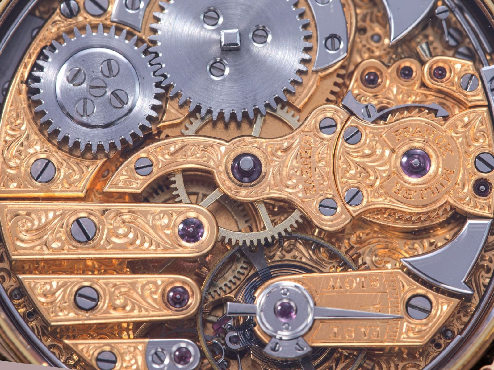 Back of a Franck Genève world-time minute repeater, described as a 1990 world premiere in an early Franck Muller catalogue. Image courtesy of The Hour Glass; watch from a private collection.