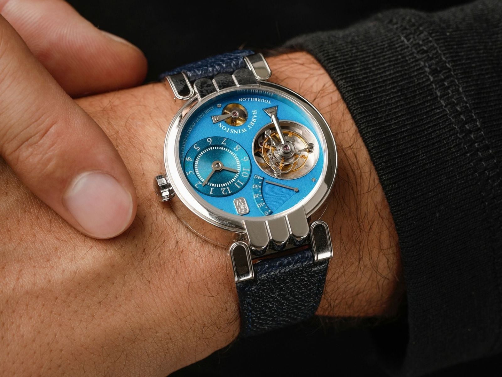 Lot 107: A 2001 Harry Winston and F.P. Journe Opus One Tourbillon Ref. 200/MTFPJ38P in platinum, included in The Geneva Watch Auction XXIV. Estimate: CHF 400,000–800,000
