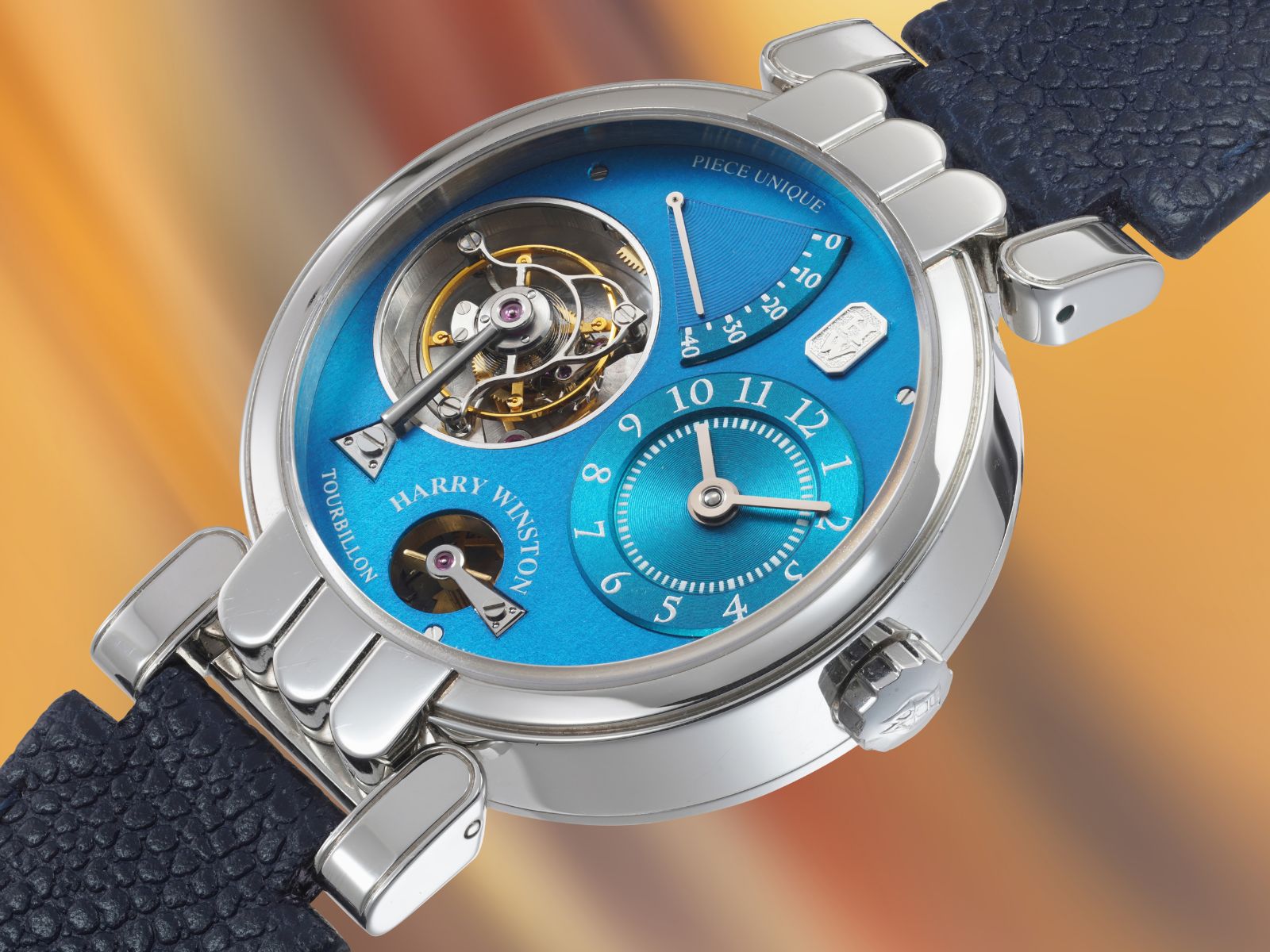 Lot 107: A 2001 Harry Winston and F.P. Journe Opus One Tourbillon Ref. 200/MTFPJ38P in platinum, included in The Geneva Watch Auction XXIV. Estimate: CHF 400,000–800,000